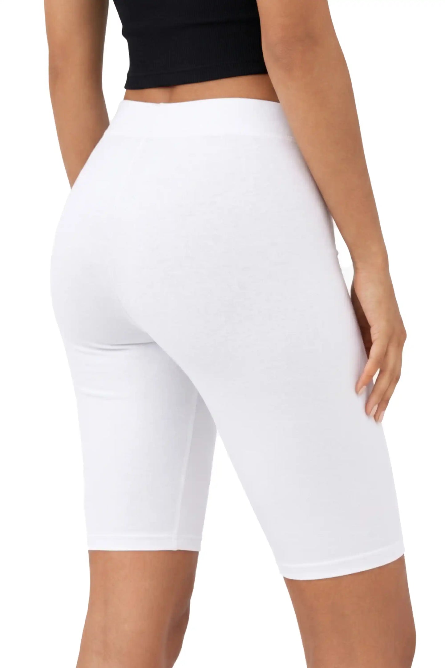 Girls' Soft Stretch Bike Shorts | Elastic Waist | Cotton Blend | Toddler & Kids Sizes 2T–12Y