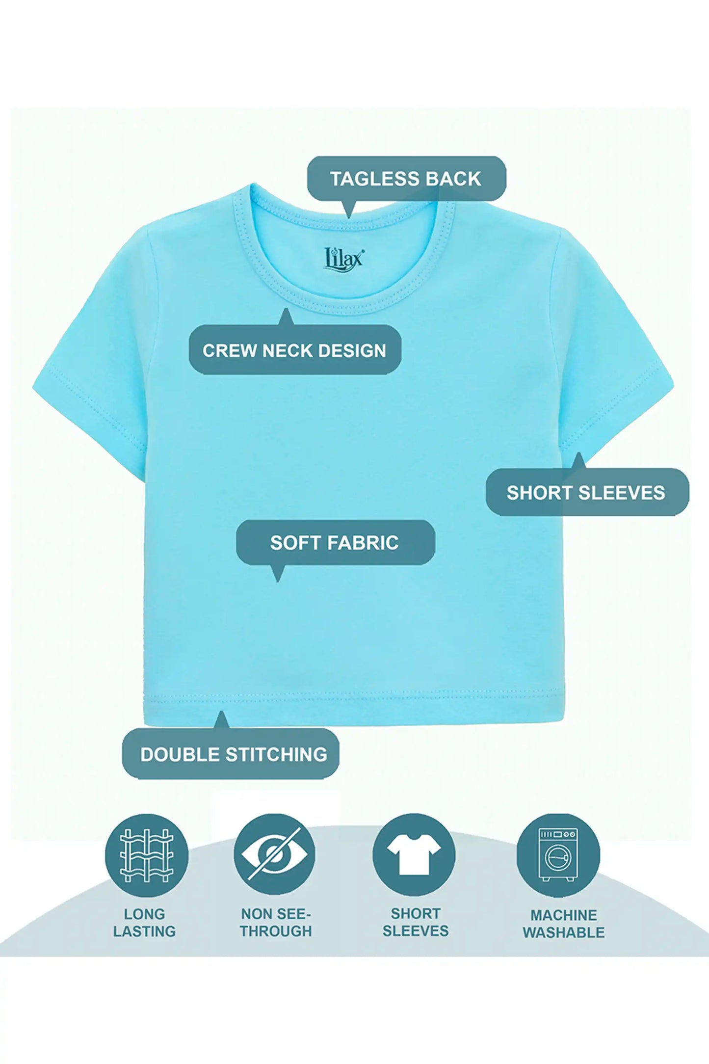 Girls Short Sleeve Crewneck Crop Top Tee