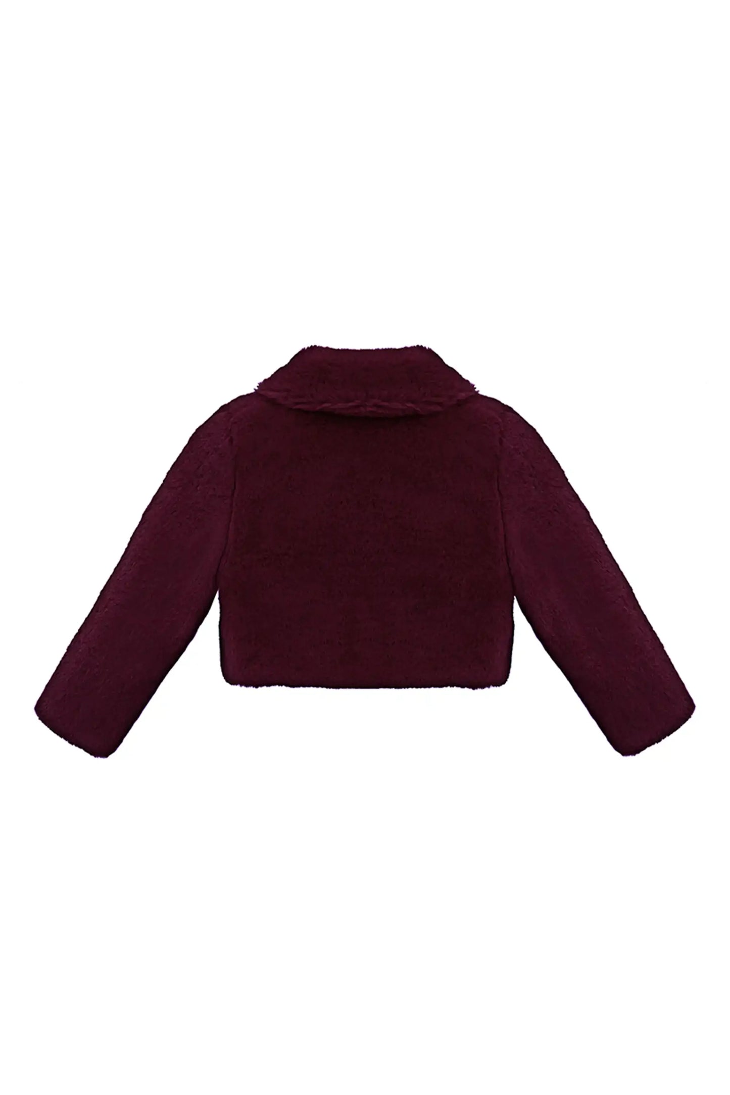 Girls Faux Fur Shrug Jacket Tied Ribbon Cozy Bolero