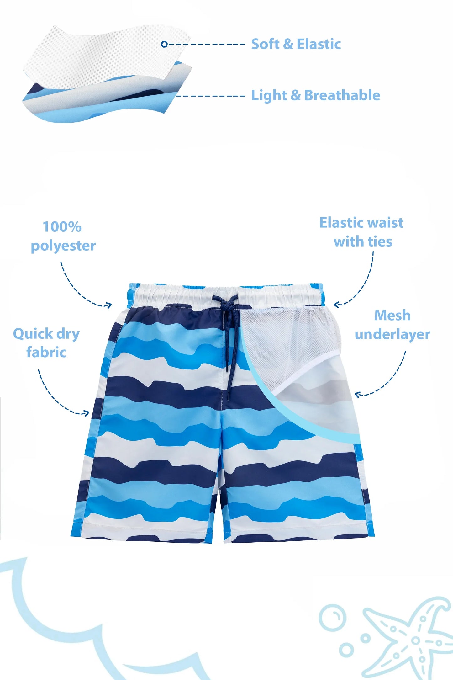 Boys Swim Trunks Toddler Boy Swim Shorts Bathing Suit Swimwear