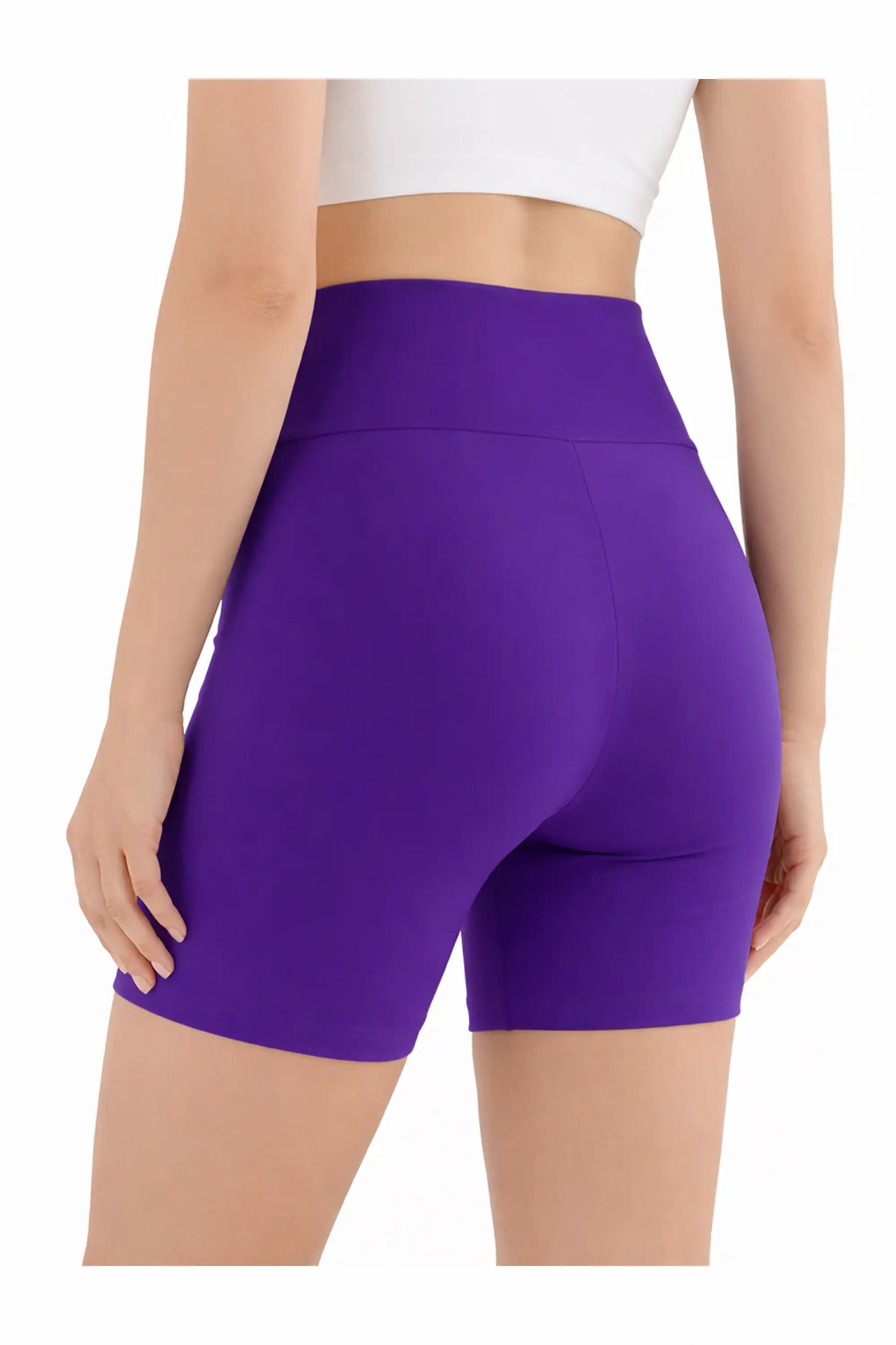 Girls High Waist Biker Shorts — Premium Soft 4-Way Stretch Yoga & Dance Athletic Shorts