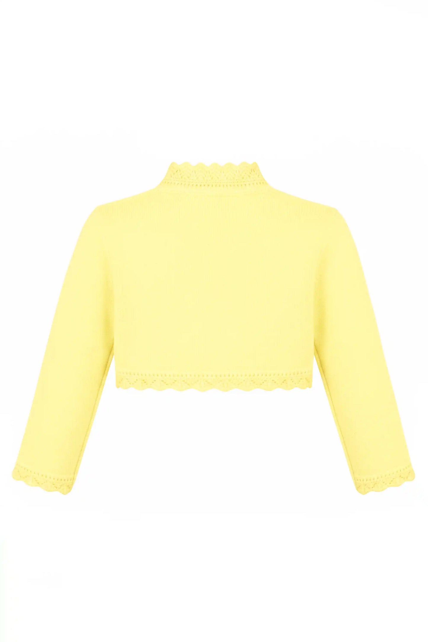 Little Girls' Knit Long Sleeve Button Closure Bolero Cardigan Shrug