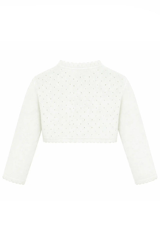 Baby Girls' Long Sleeve Knit One Button Closure Bolero Shrug