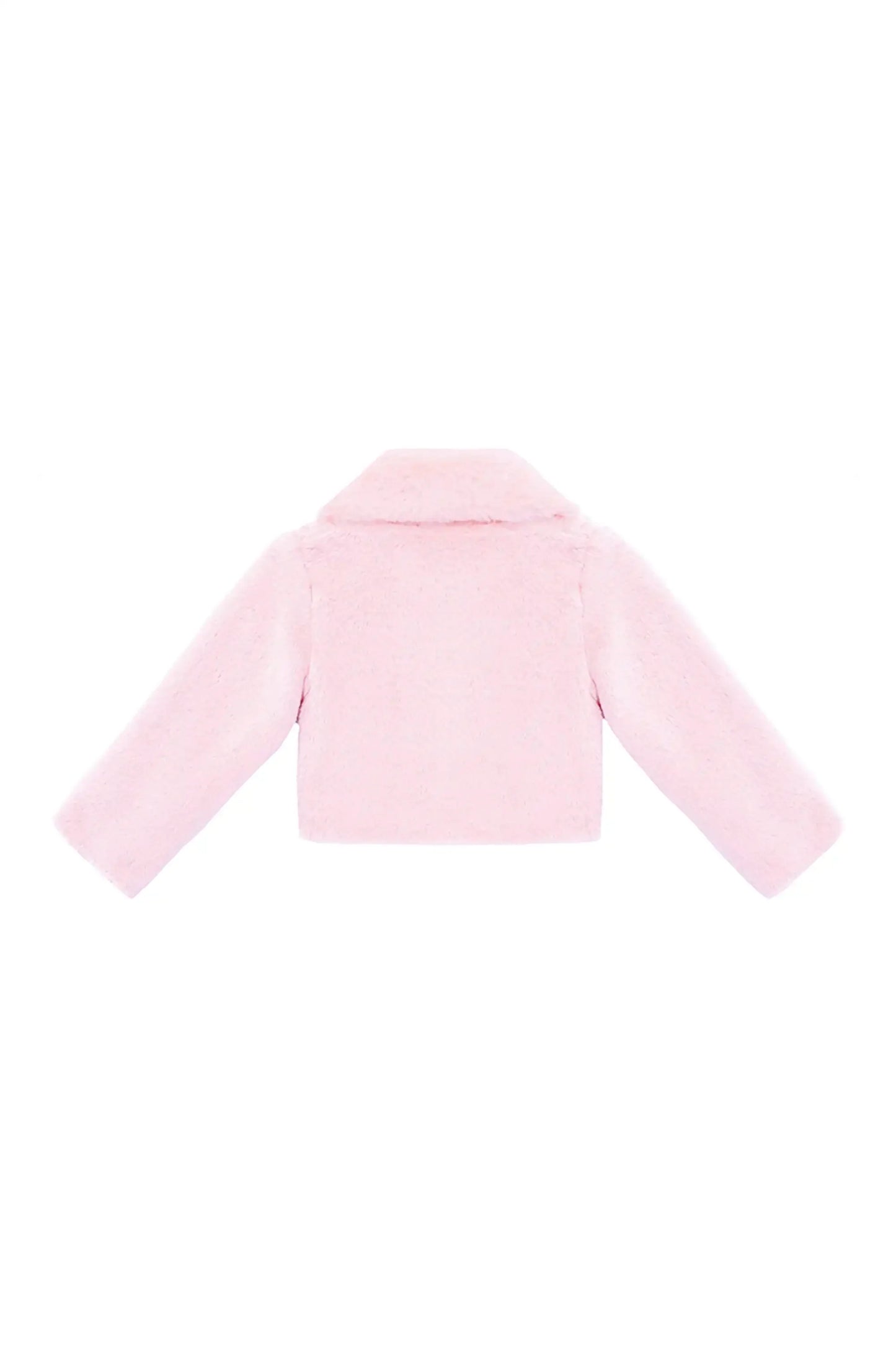 Girls Faux Fur Shrug Jacket Tied Ribbon Cozy Bolero