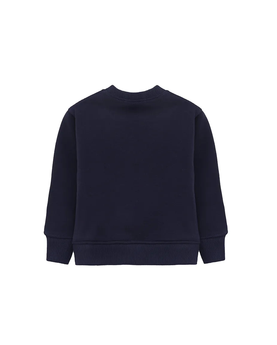 Boys Basic Crewneck Long Sleeve Cotton Sweatshirt