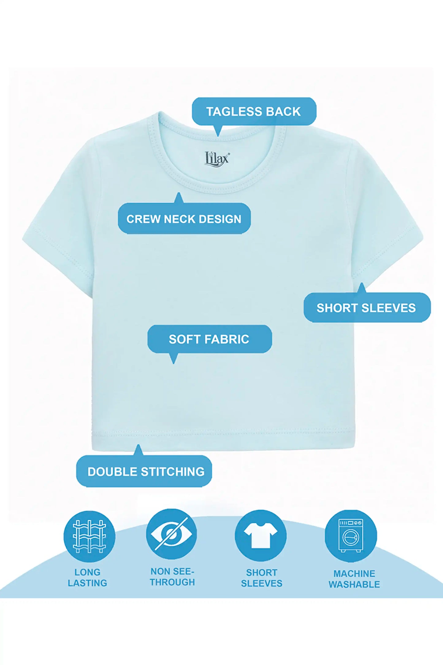 Girls Short Sleeve Crewneck Crop Top Tee