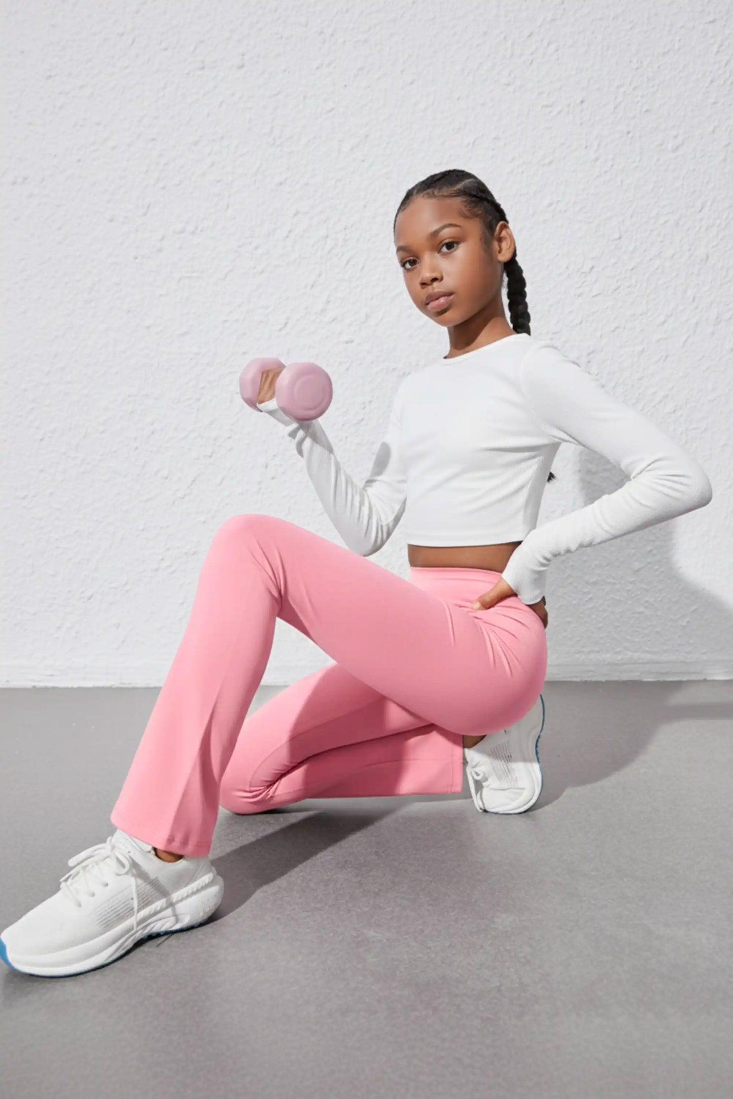 Girls Flare Leggings Dance Bottoms High Waisted Bootcut Yoga Pants