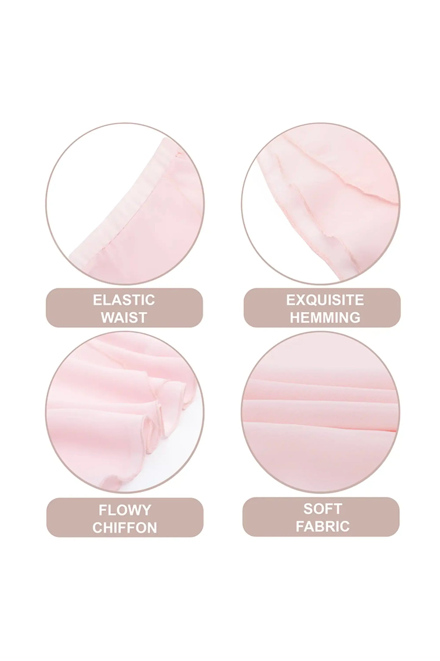 Girls Ballet Skirt Chiffon Wrap/Pull-On Dance Skirt