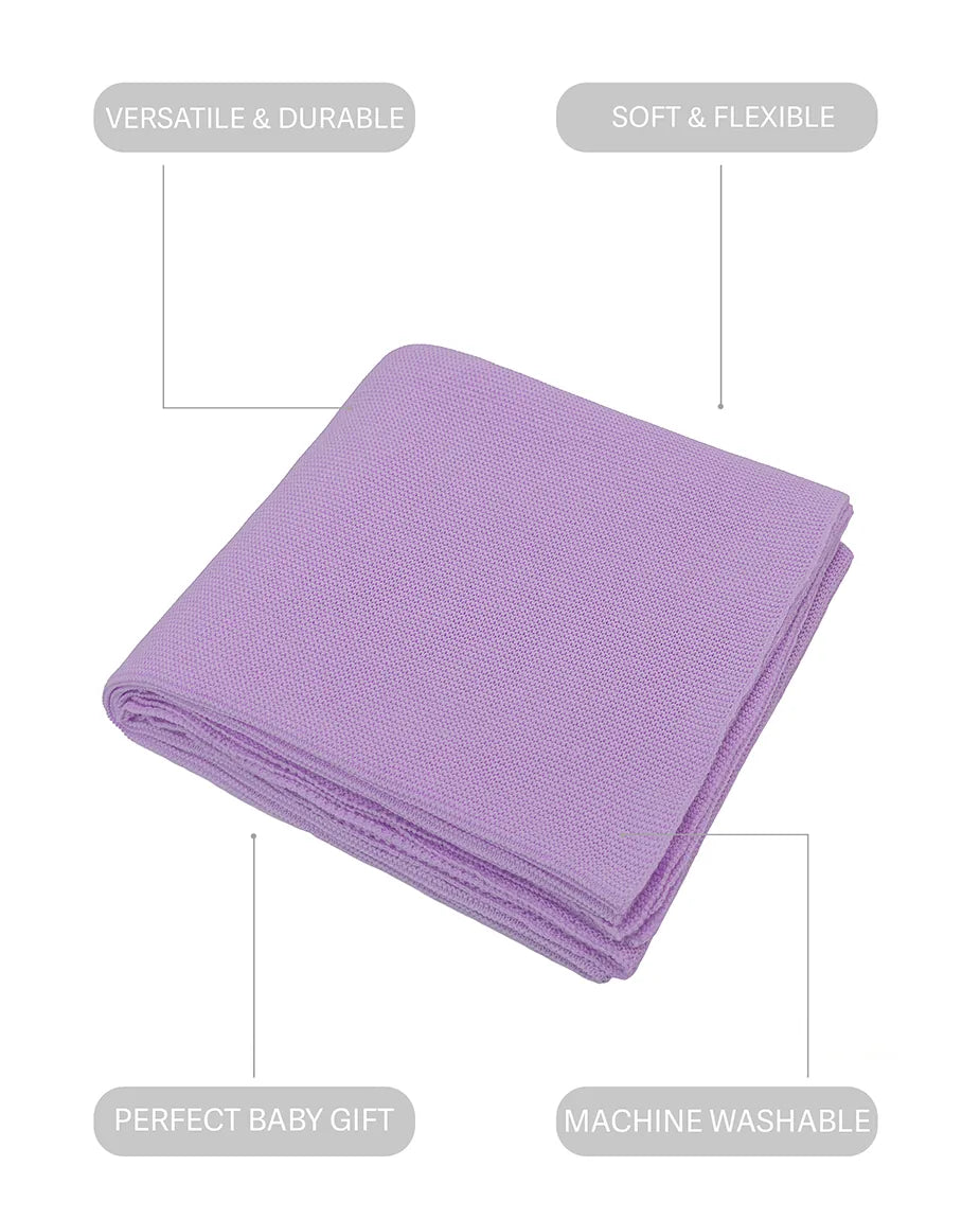Baby Girl Cotton Knit Receiving Blanket