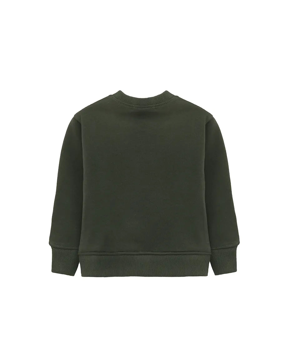 Boys Basic Crewneck Long Sleeve Cotton Sweatshirt