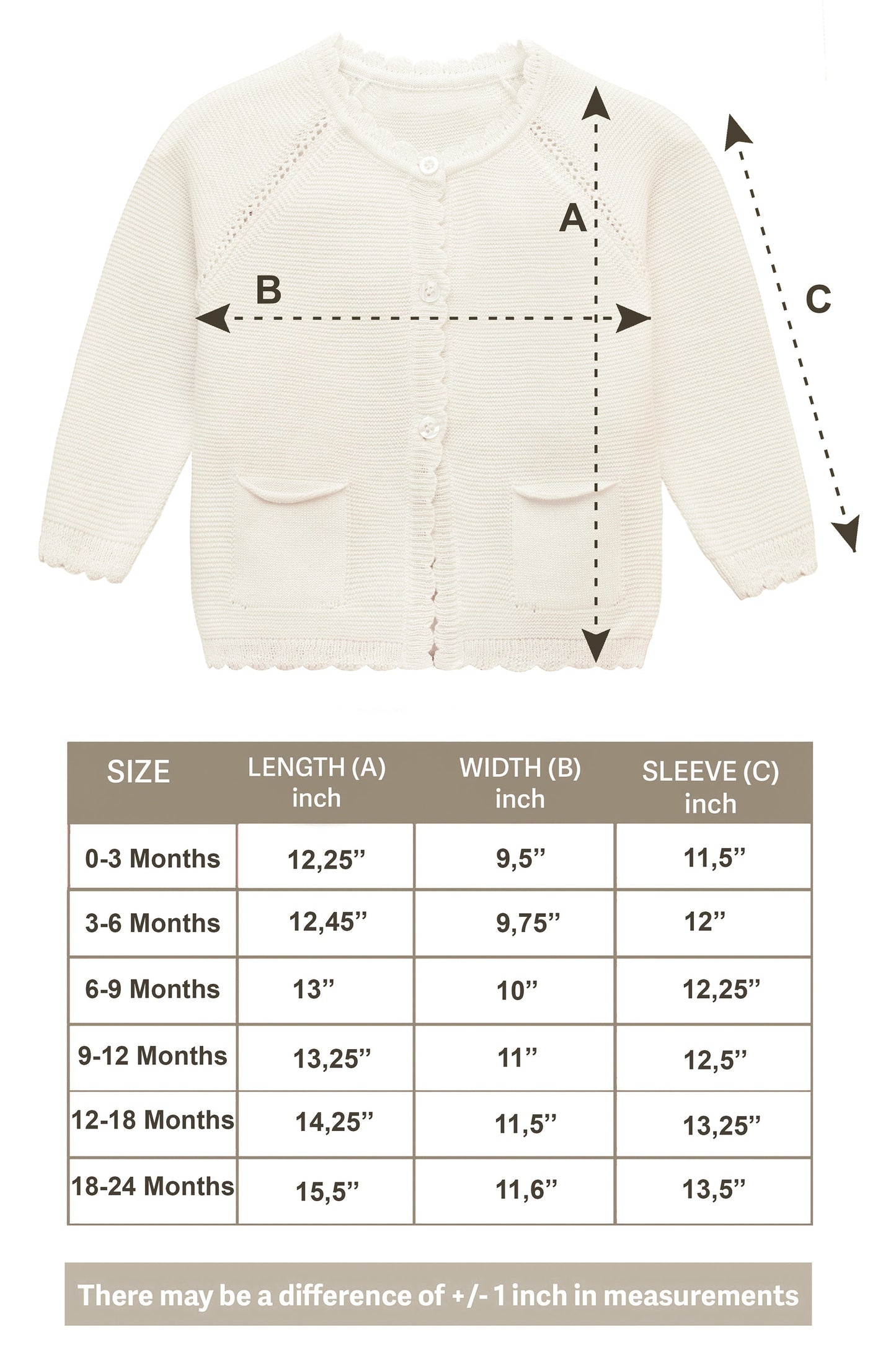 Baby Girls' and Toddler Long Sleeve Knit Cardigan
