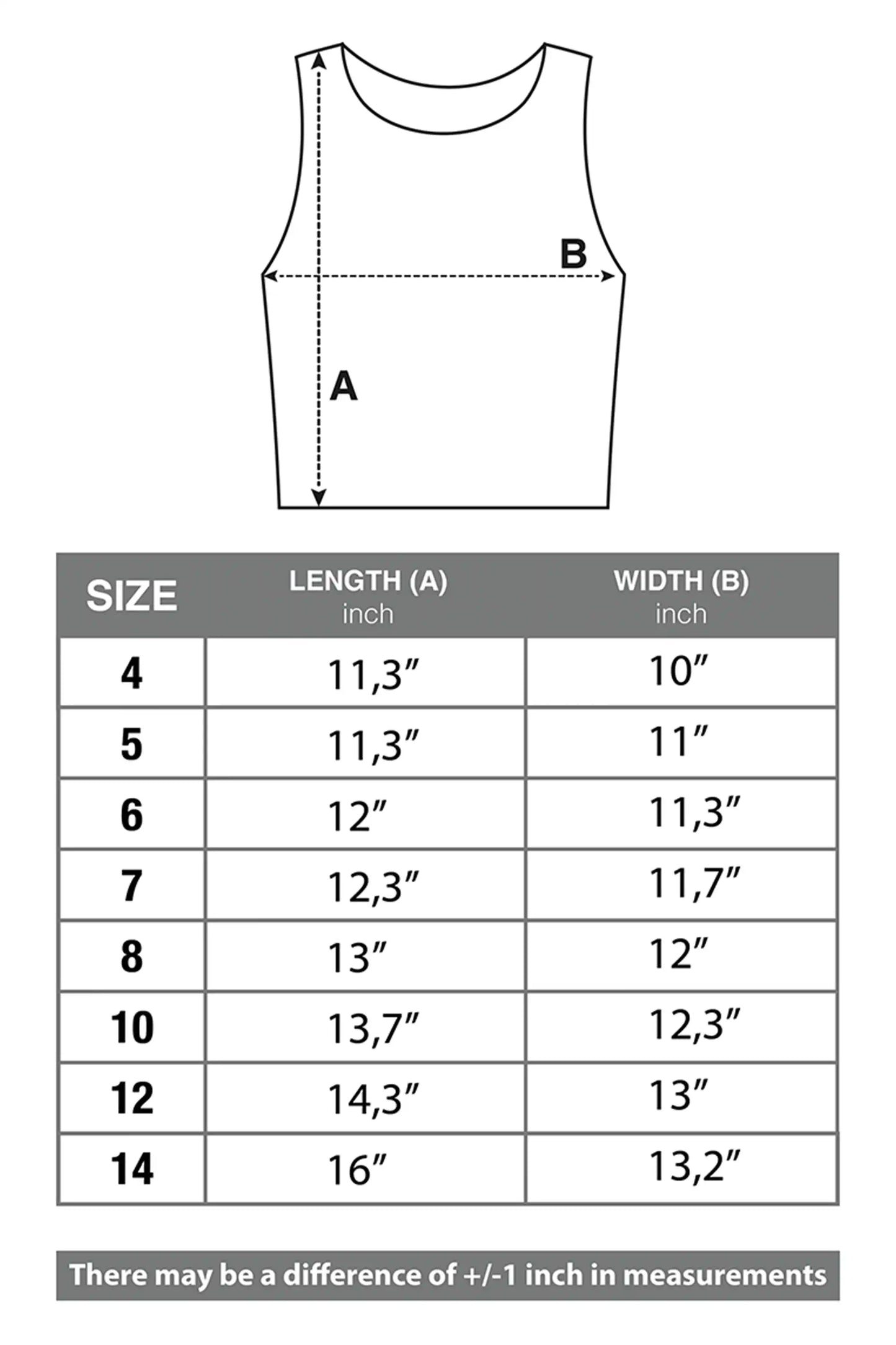 Girls' Double Lined Sleeveless Basic Crop Tank Top