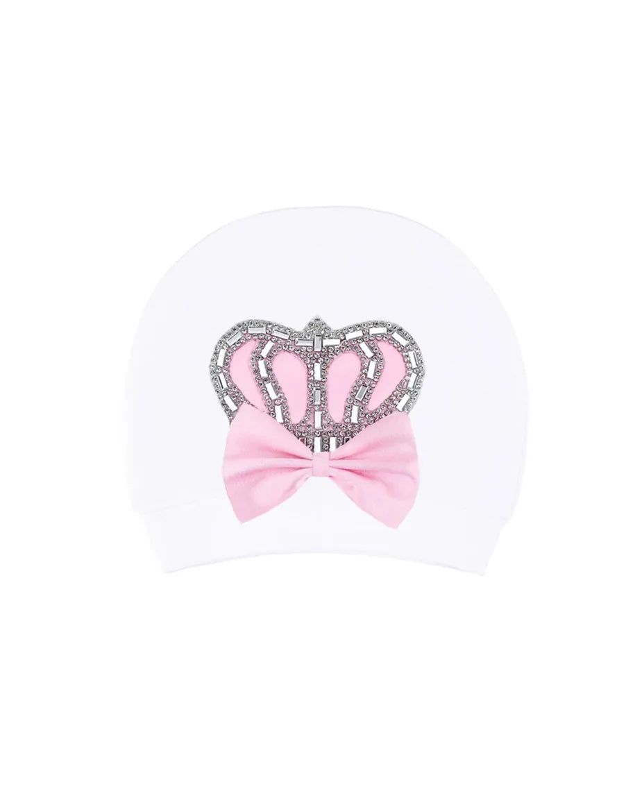 Baby Cotton Jeweled Pink Crown Take Me Home Layette Gift Set
