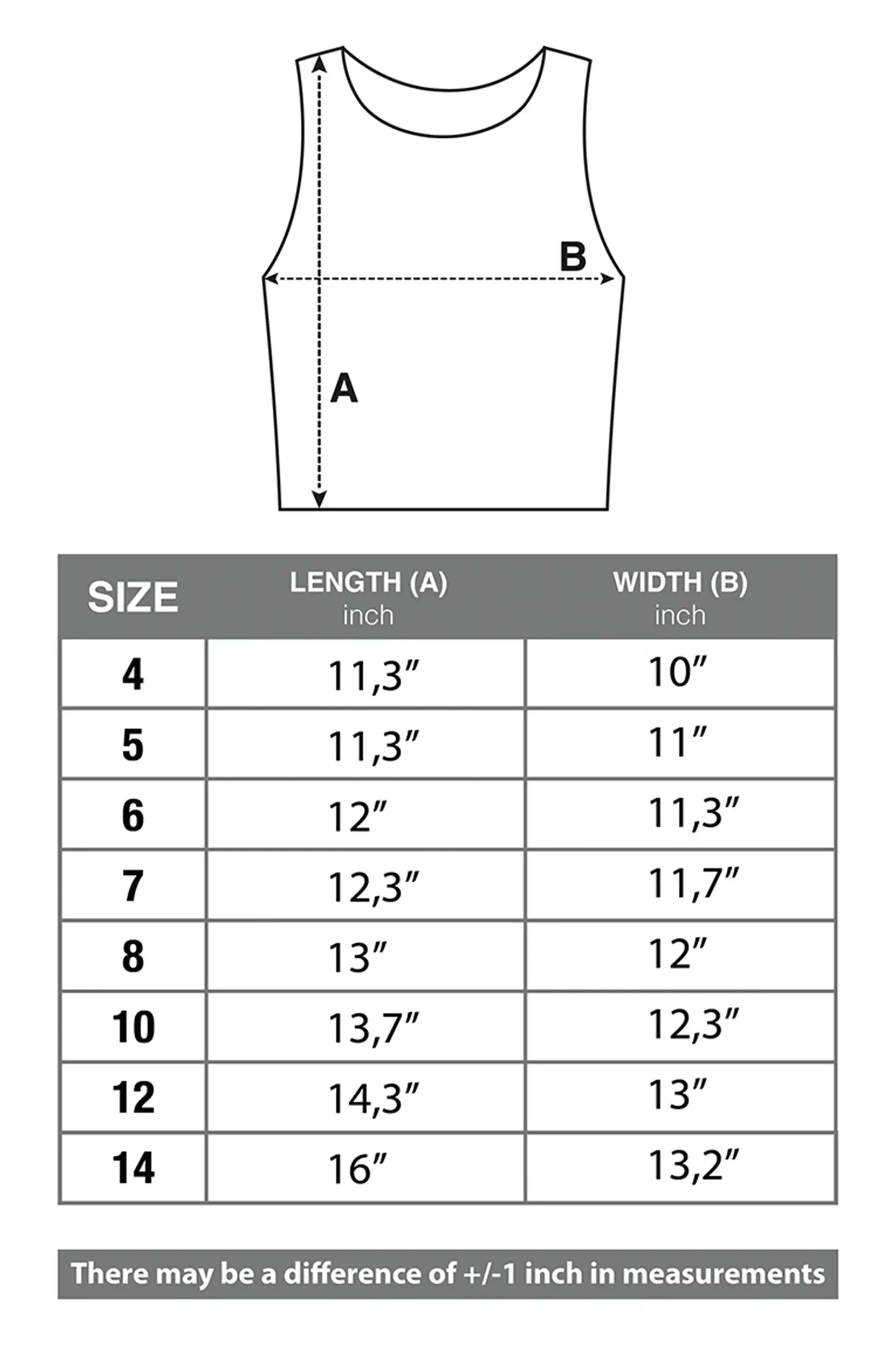 Girls' Double Lined Sleeveless Basic Crop Tank Top