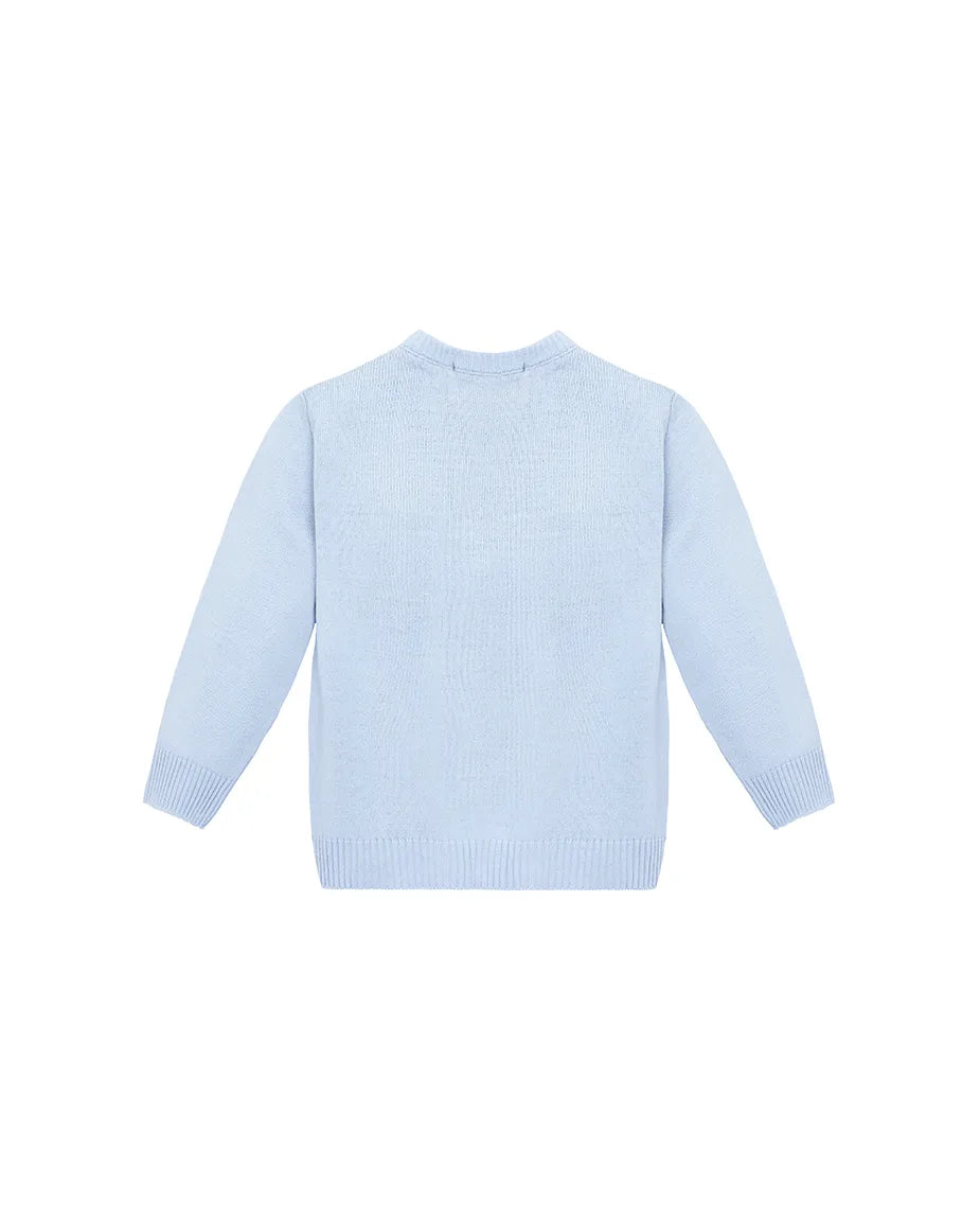 V-Neck Cardigan Sweater for Boys - Featuring Button Closure, Toddler to Youth