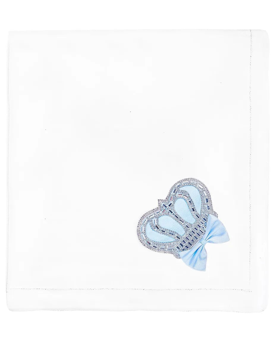 Soft Cotton Swaddle Receiving Blanket for Newborn Baby Boy's Crown Jewels 34 X 30