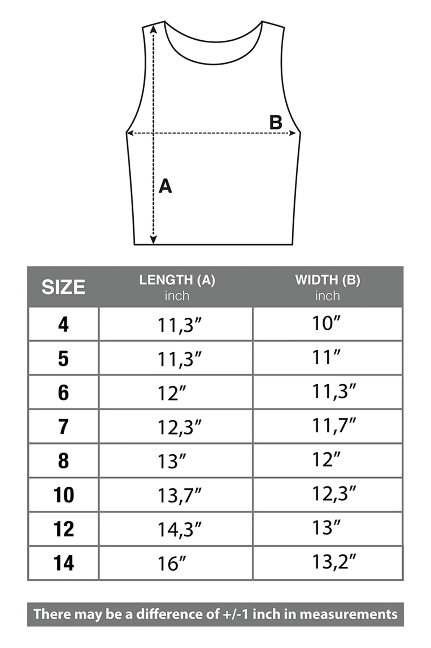 Girls' Double Lined Sleeveless Basic Crop Tank Top