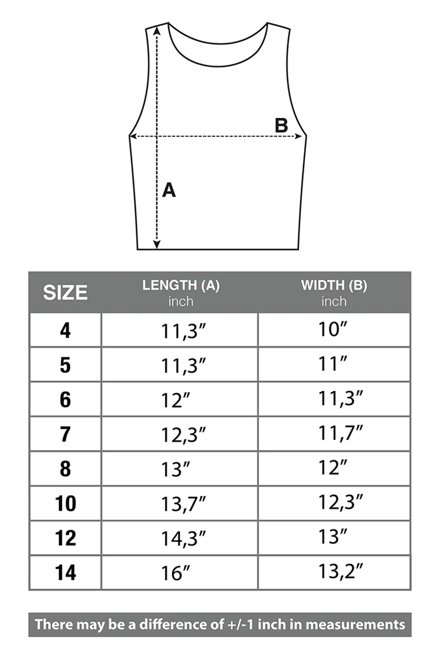 Girls' Double Lined Sleeveless Basic Crop Tank Top