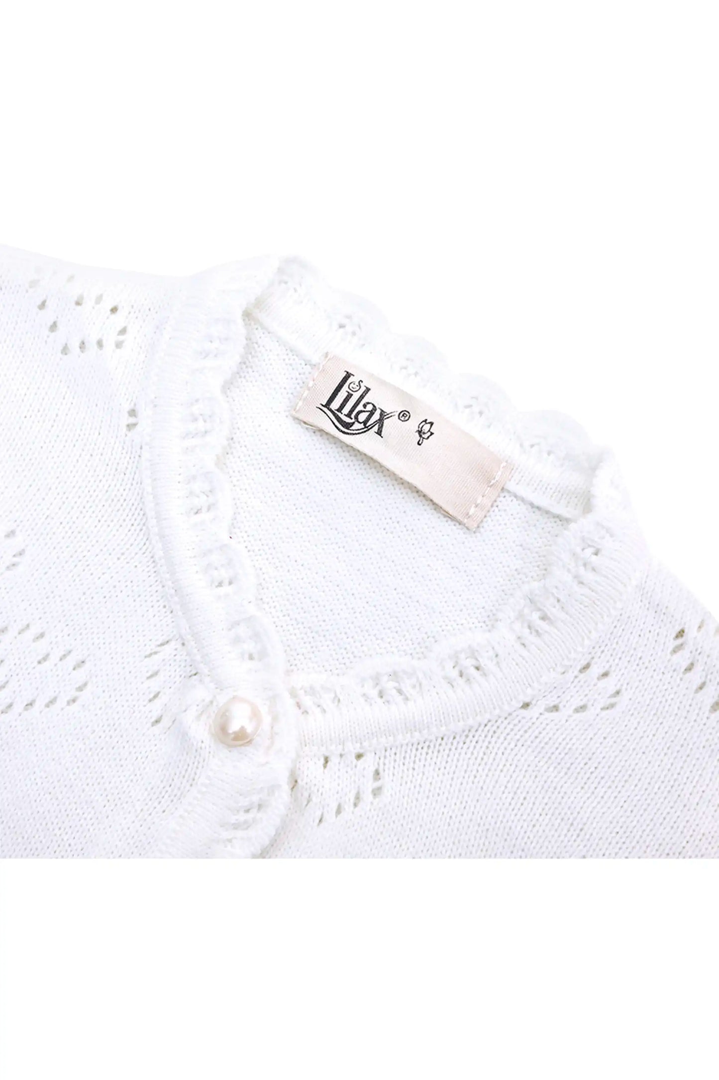 Knit Cardigan Sweater with Little Hearts Design for Baby Girls
