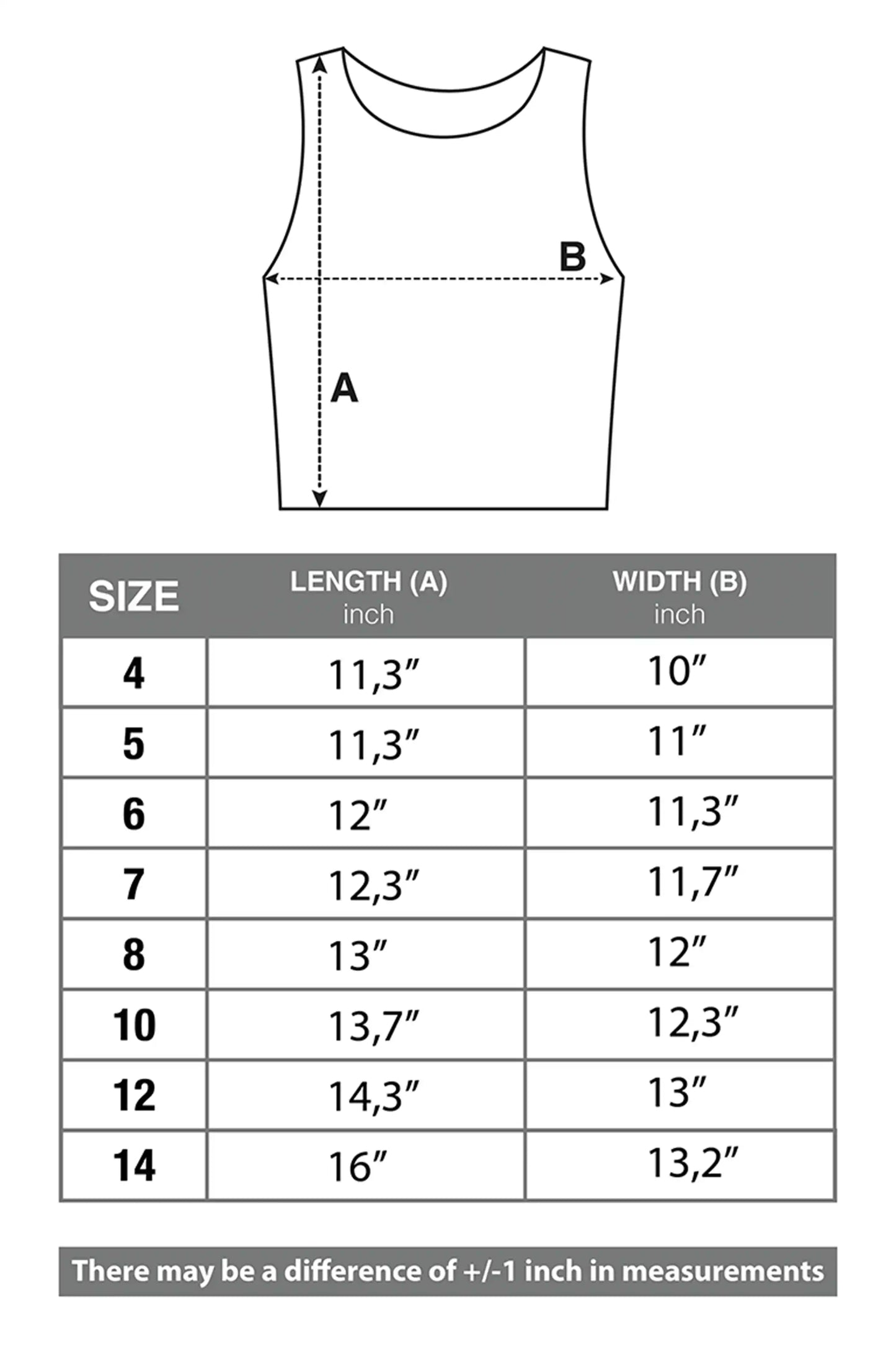 Girls' Double Lined Sleeveless Basic Crop Tank Top