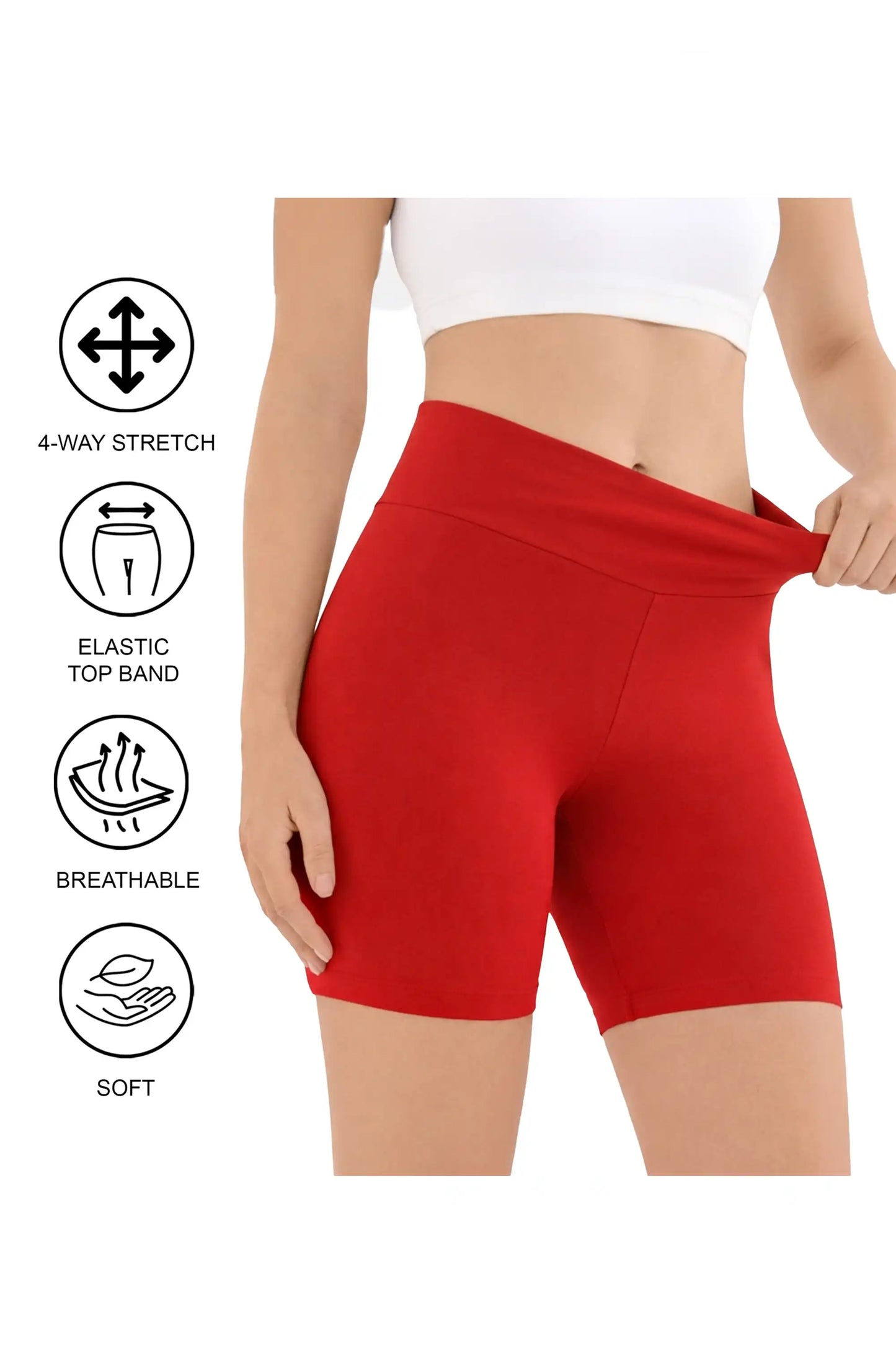 Girls High Waist Biker Shorts — Premium Soft 4-Way Stretch Yoga & Dance Athletic Shorts