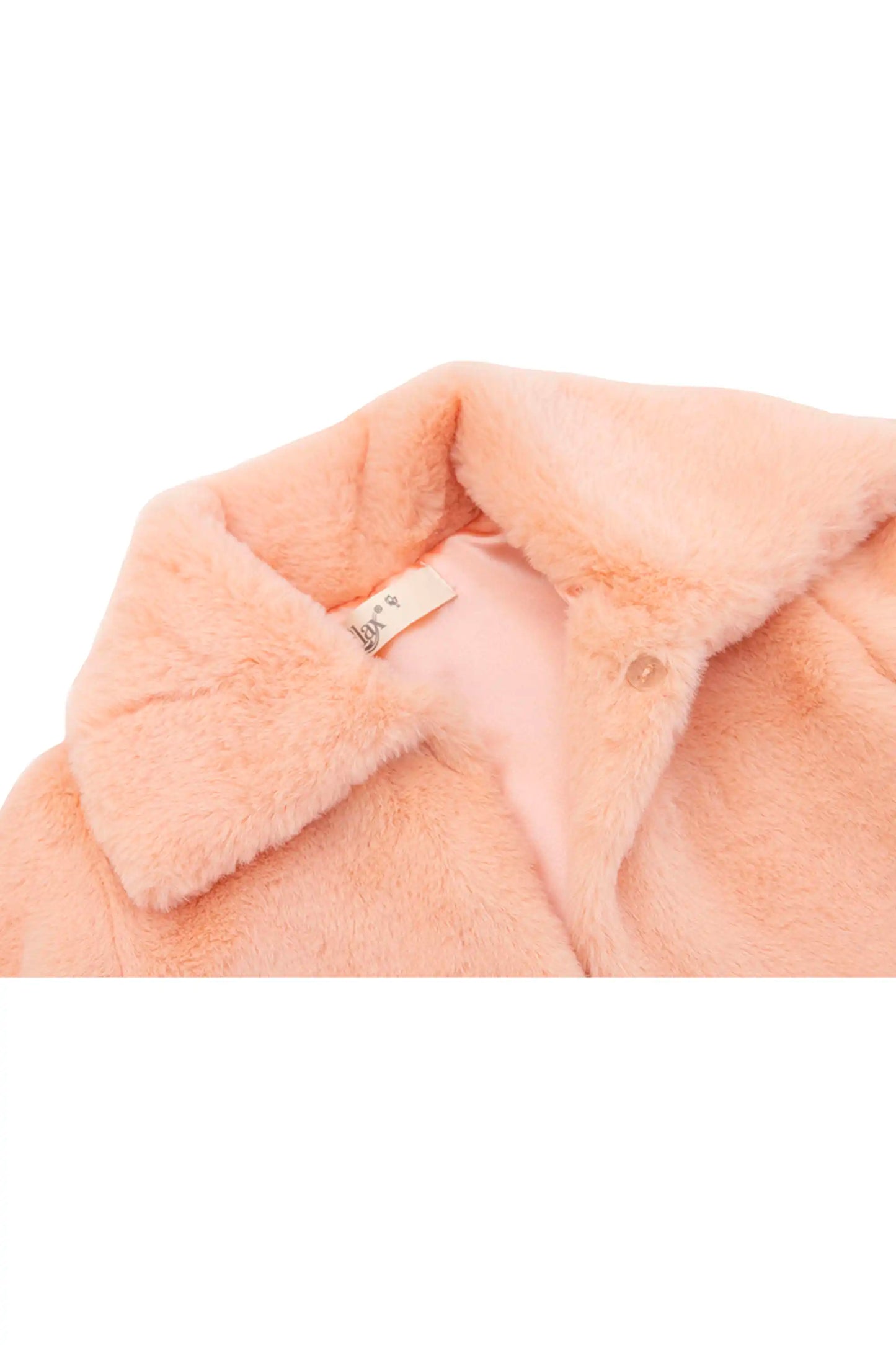 Girls Faux Fur Shrug Jacket Tied Ribbon Cozy Bolero