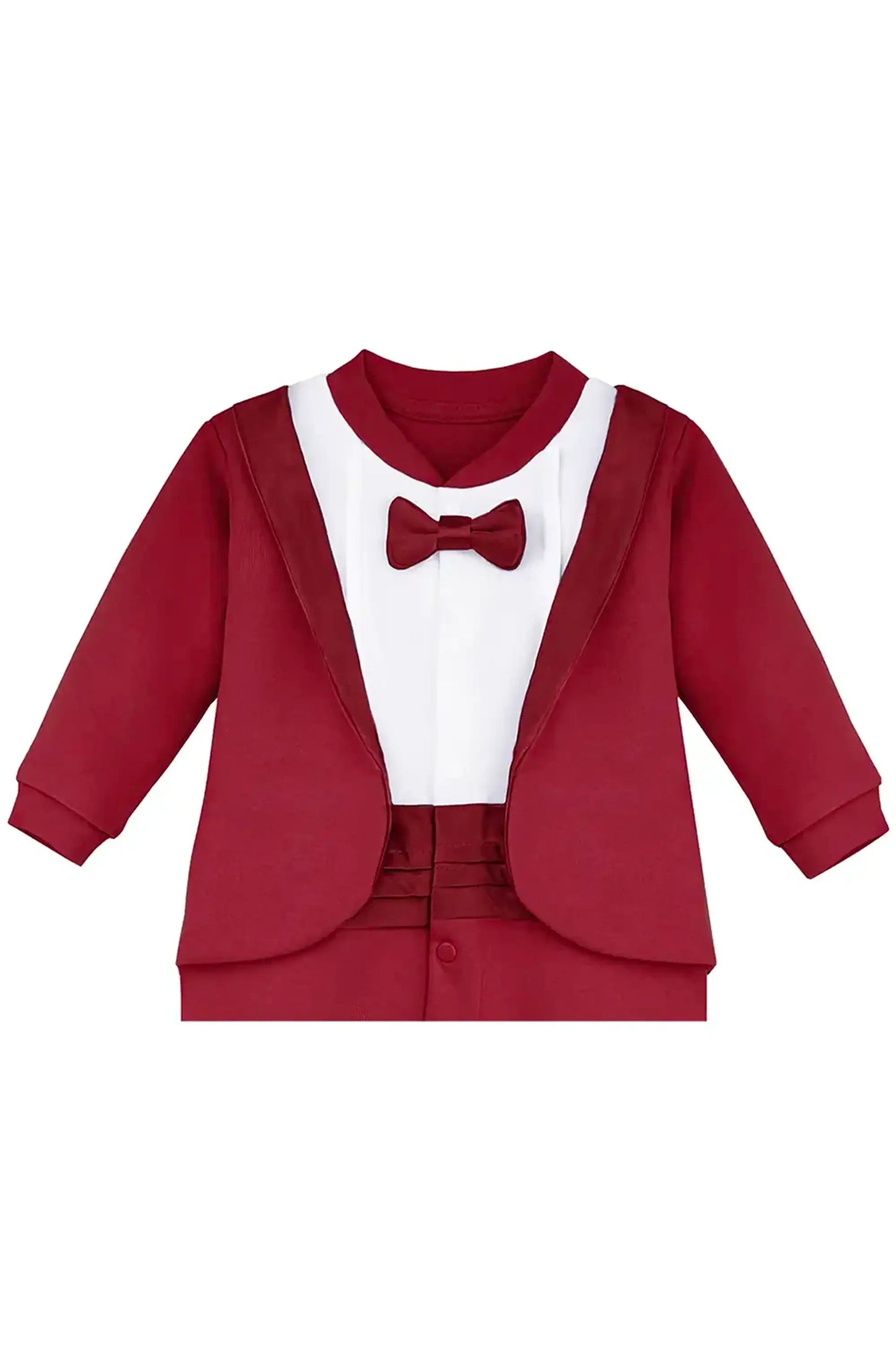 Baby Boy Footie Tuxedo Outfit with Bow Tie for Christmas Holidays - The Perfect Gentleman Look
