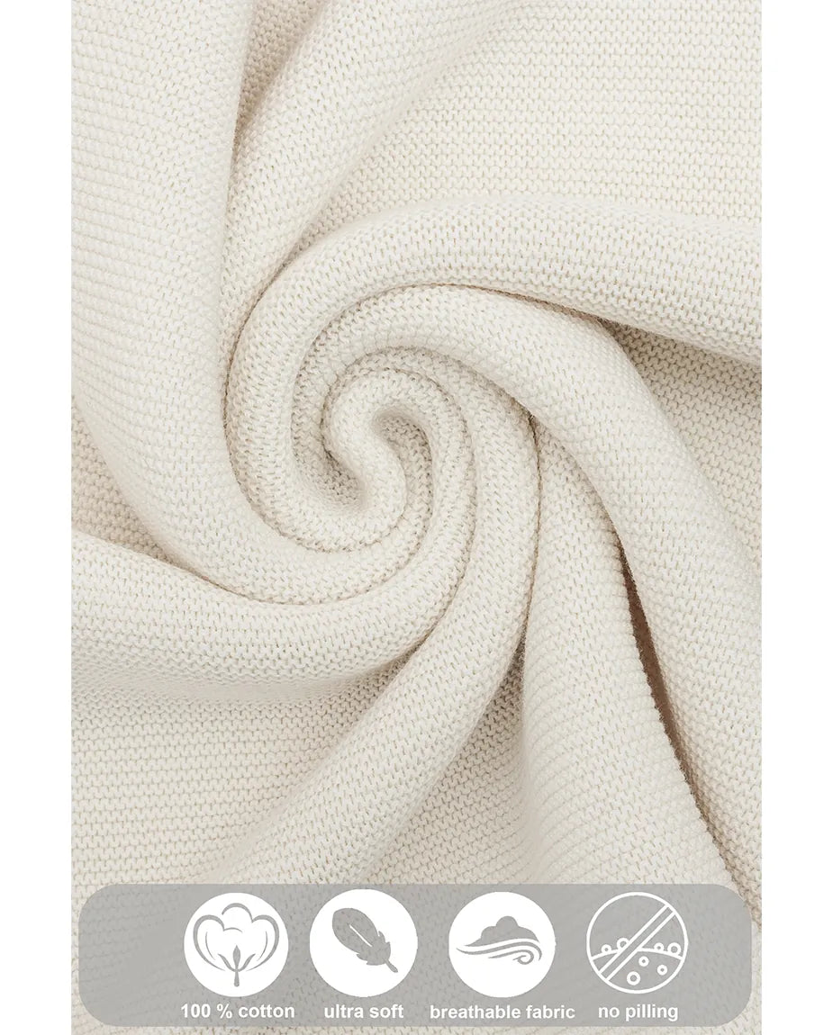 Baby Girl Cotton Knit Receiving Blanket