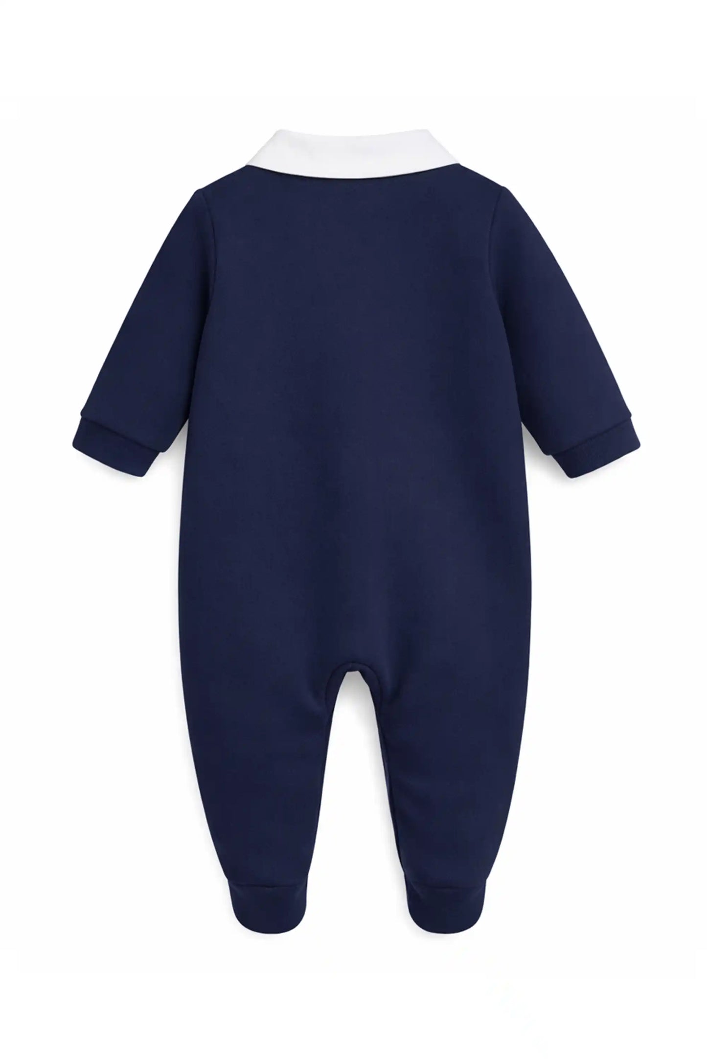 Baby Boy Tuxedo Romper Suit | Bow Tie & Necktie | 100% Cotton Footed Coverall