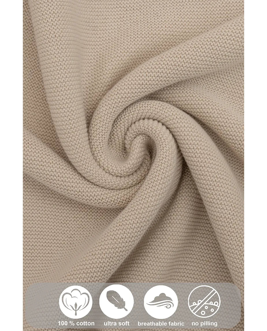 Baby Girl Cotton Knit Receiving Blanket