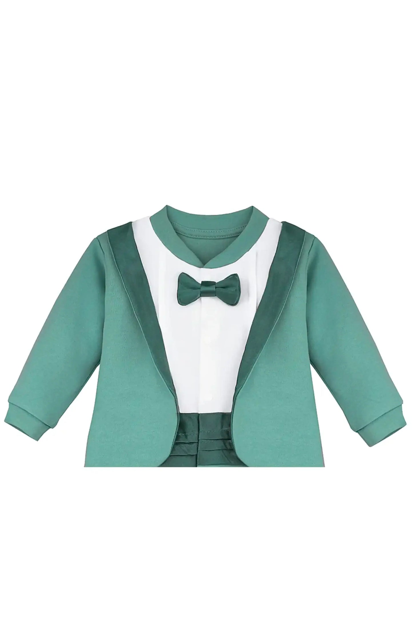 Baby Boy Footie Tuxedo Outfit with Bow Tie for Christmas Holidays - The Perfect Gentleman Look