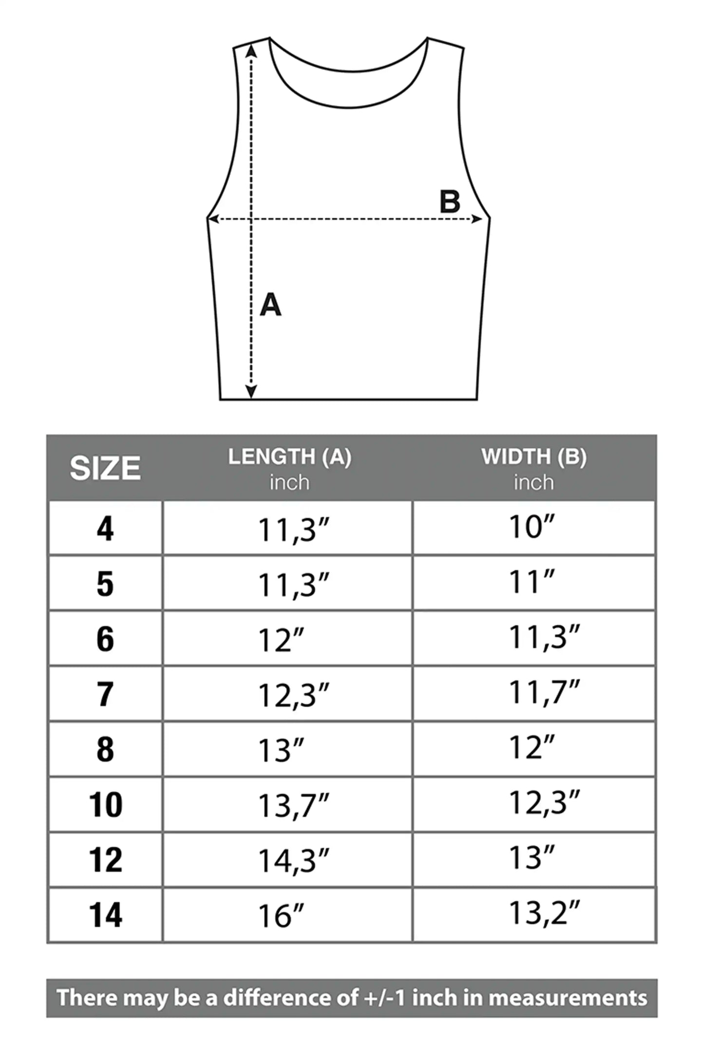 Girls' Double Lined Sleeveless Basic Crop Tank Top