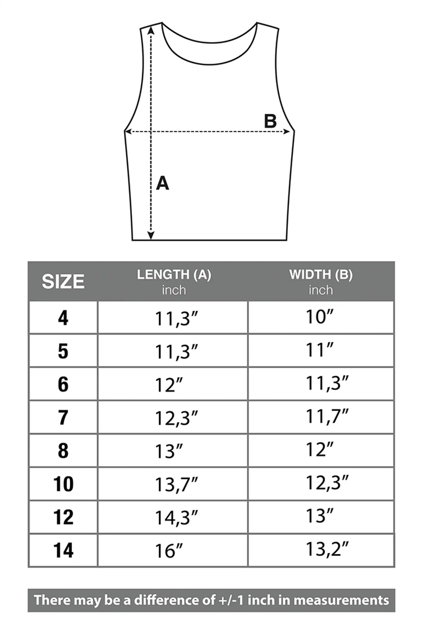 Girls' Double Lined Sleeveless Basic Crop Tank Top