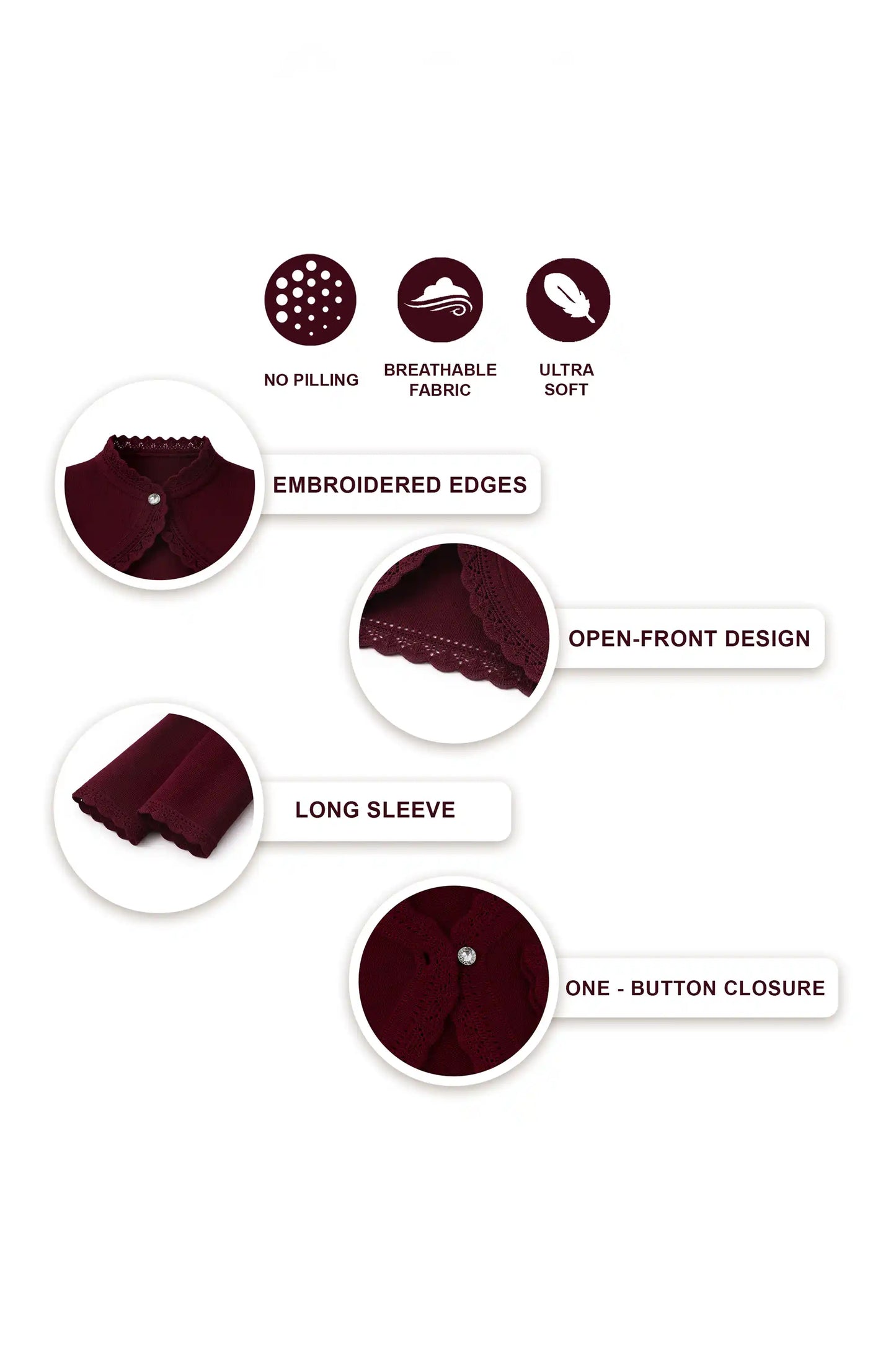 Baby Knit Button Detailed Bolero Cardigan