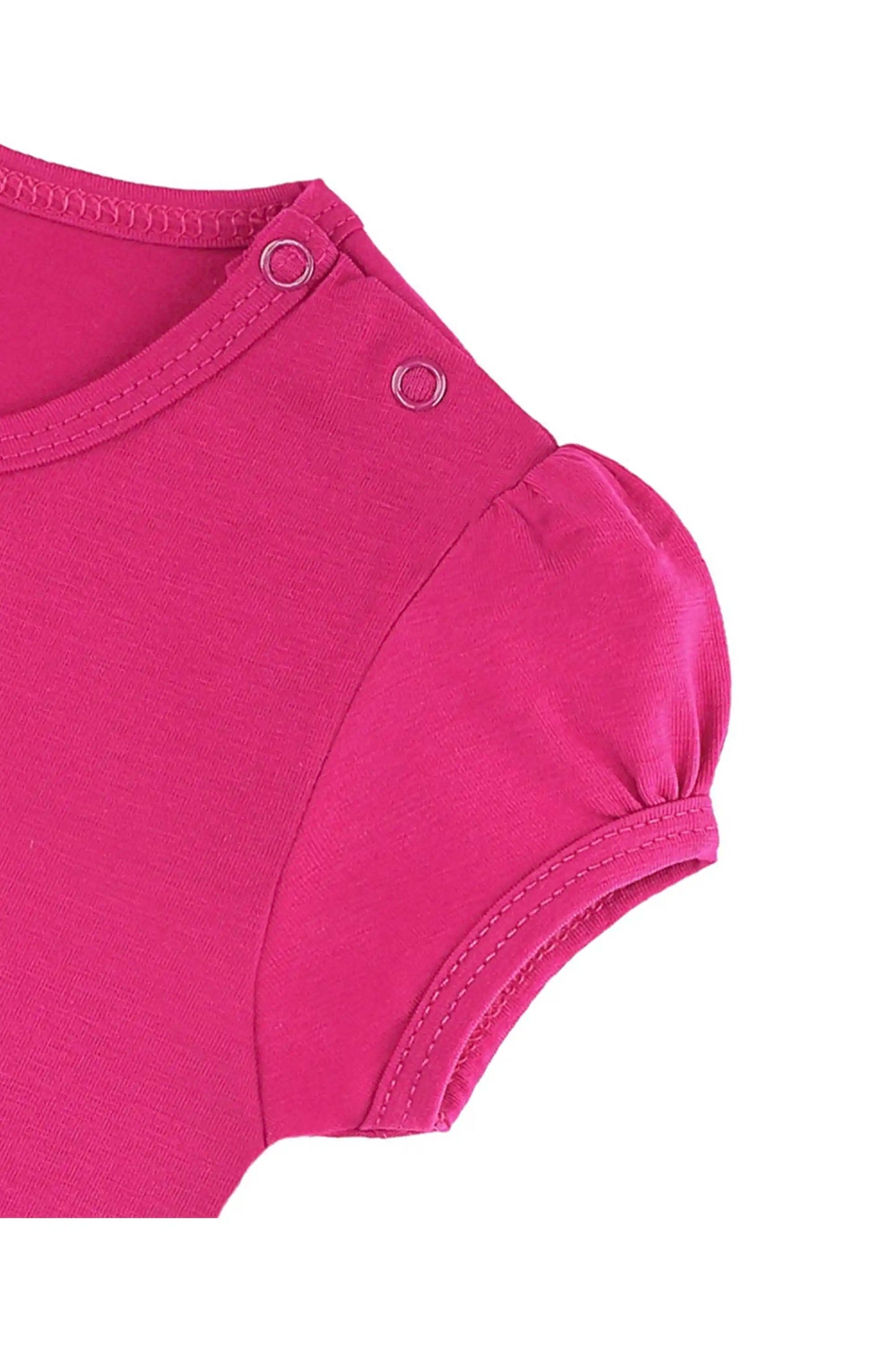 Baby Girls' Basic T-Shirt Short Sleeve Crewneck Tee