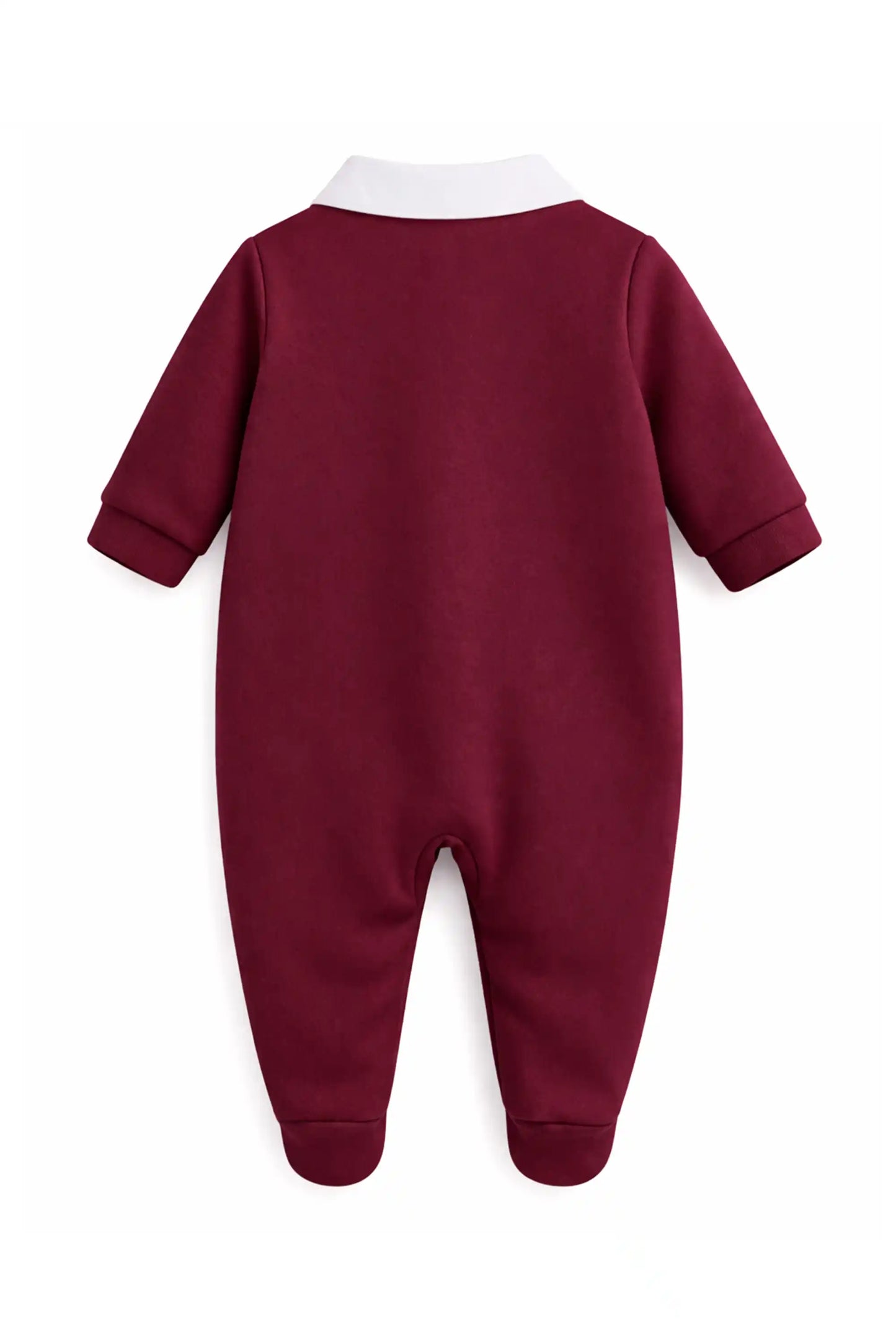 Baby Boy Tuxedo Romper Suit | Bow Tie & Necktie | 100% Cotton Footed Coverall