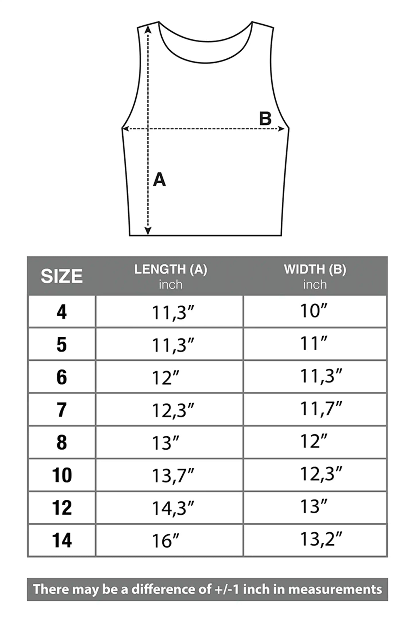 Girls' Double Lined Sleeveless Basic Crop Tank Top
