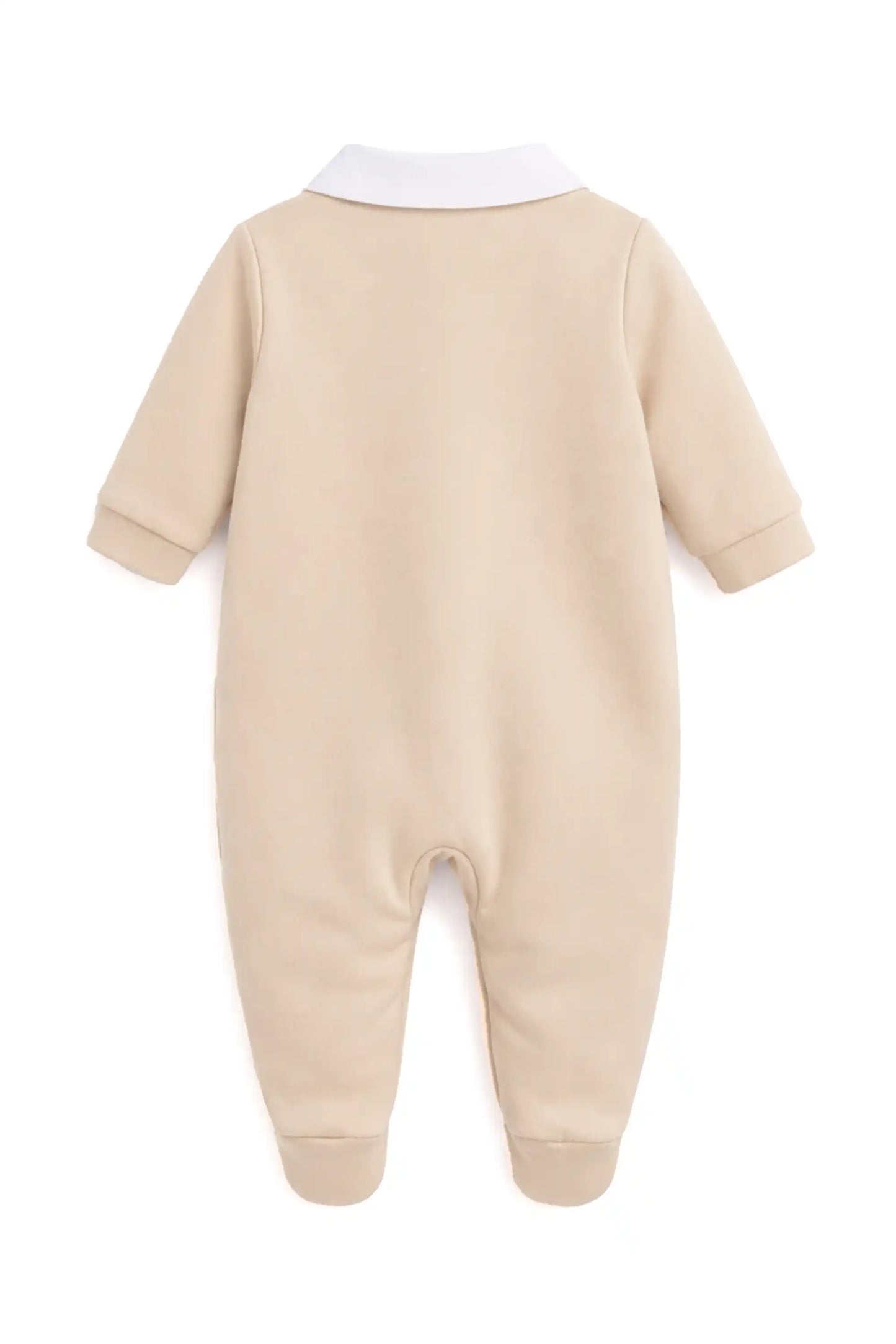 Baby Boy Tuxedo Romper Suit | Bow Tie & Necktie | 100% Cotton Footed Coverall