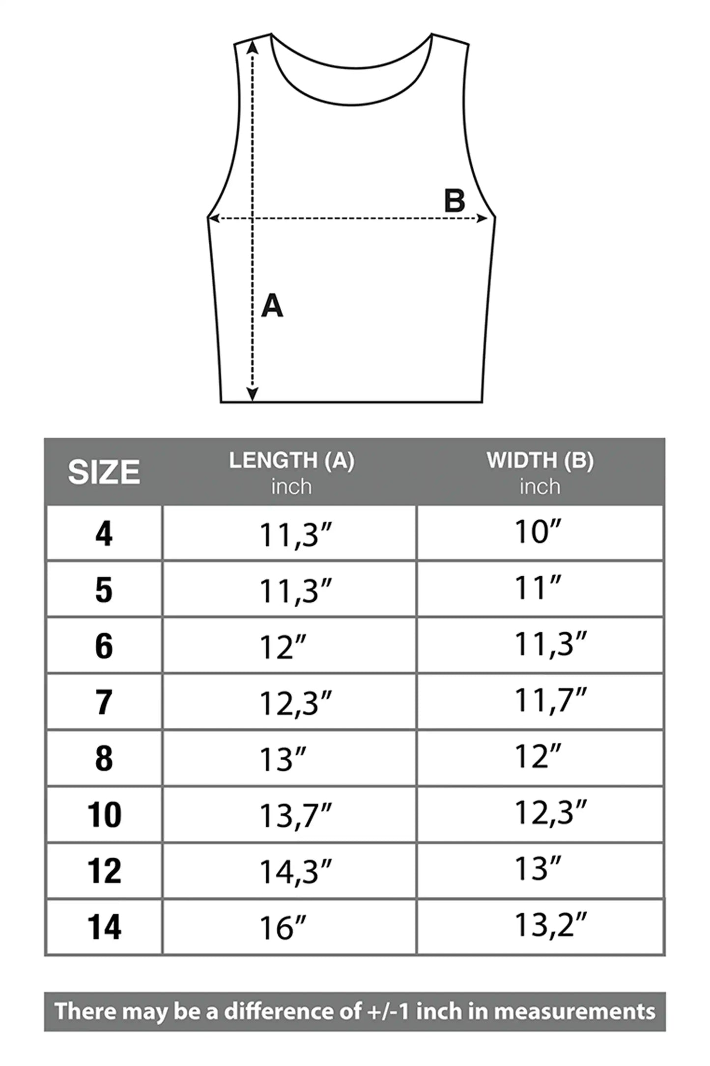 Girls' Double Lined Sleeveless Basic Crop Tank Top