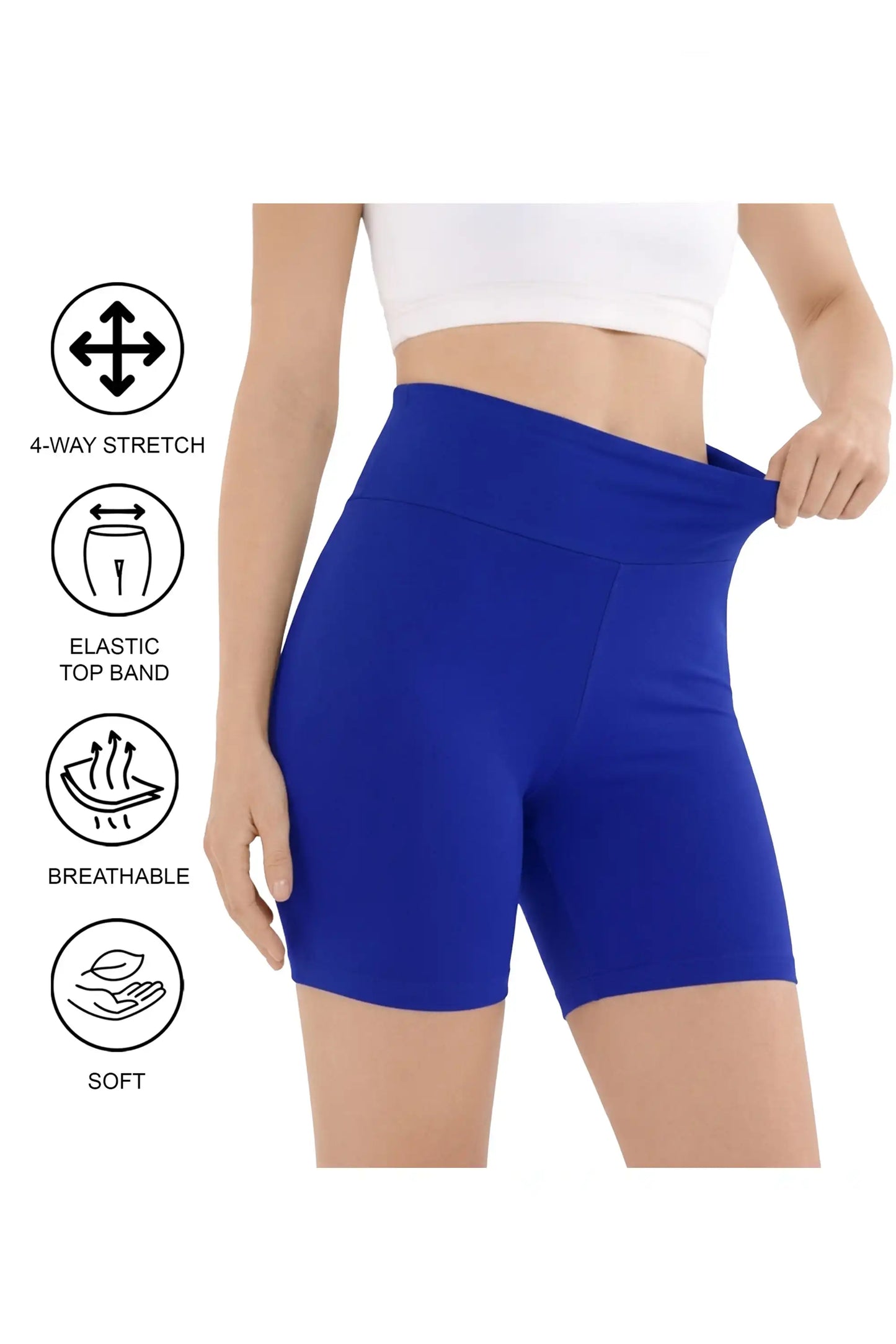 Girls High Waist Biker Shorts — Premium Soft 4-Way Stretch Yoga & Dance Athletic Shorts