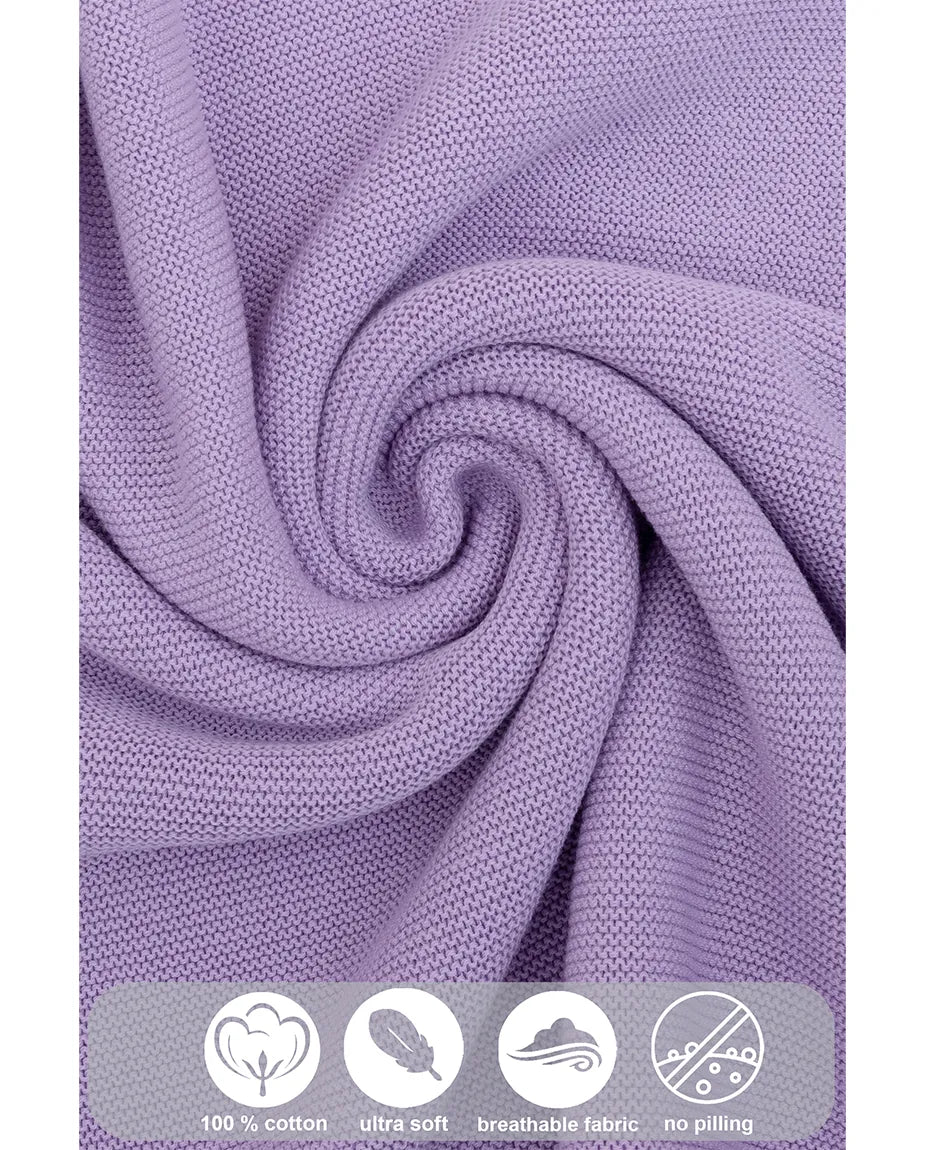 Baby Girl Cotton Knit Receiving Blanket