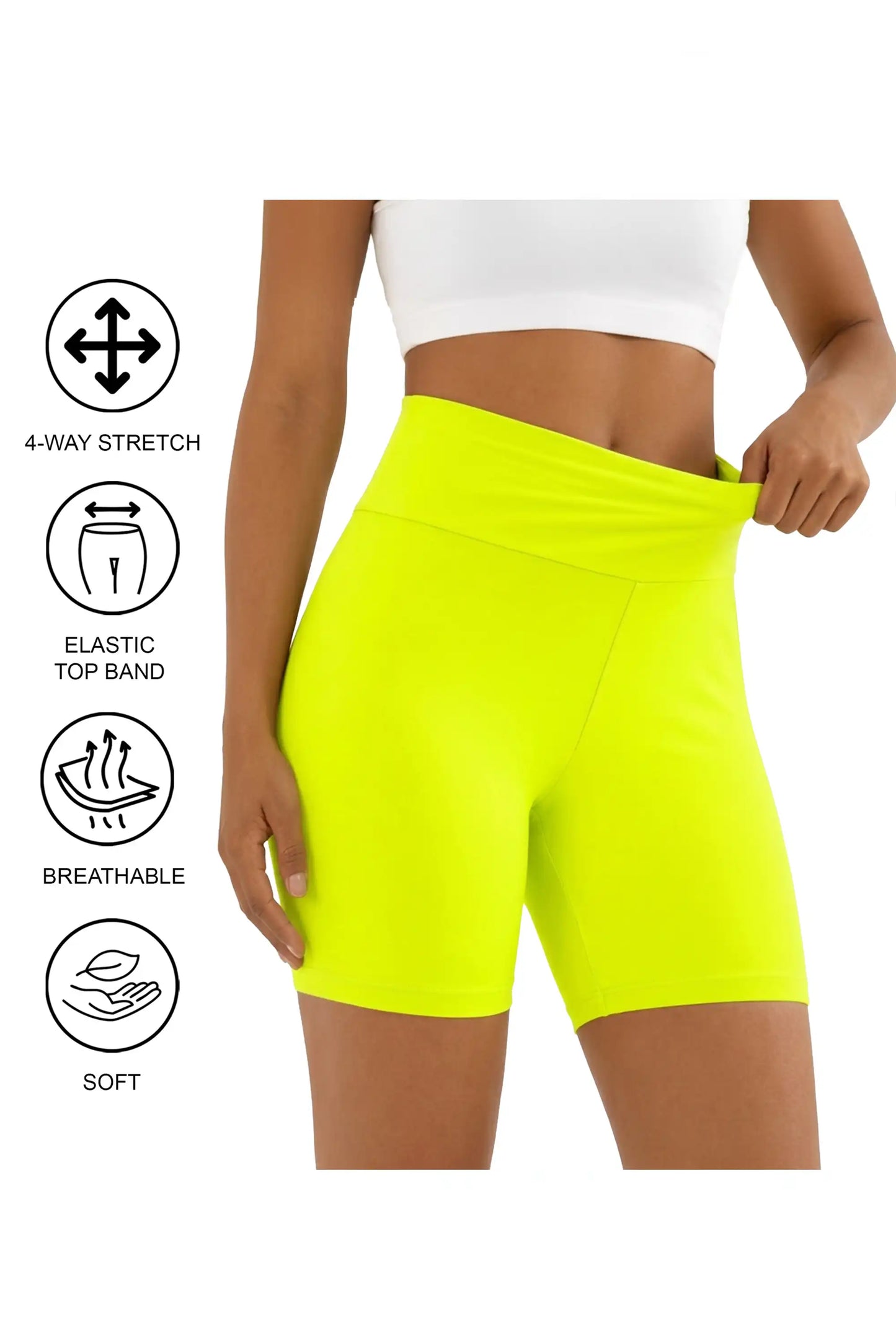 Girls High Waist Biker Shorts — Premium Soft 4-Way Stretch Yoga & Dance Athletic Shorts