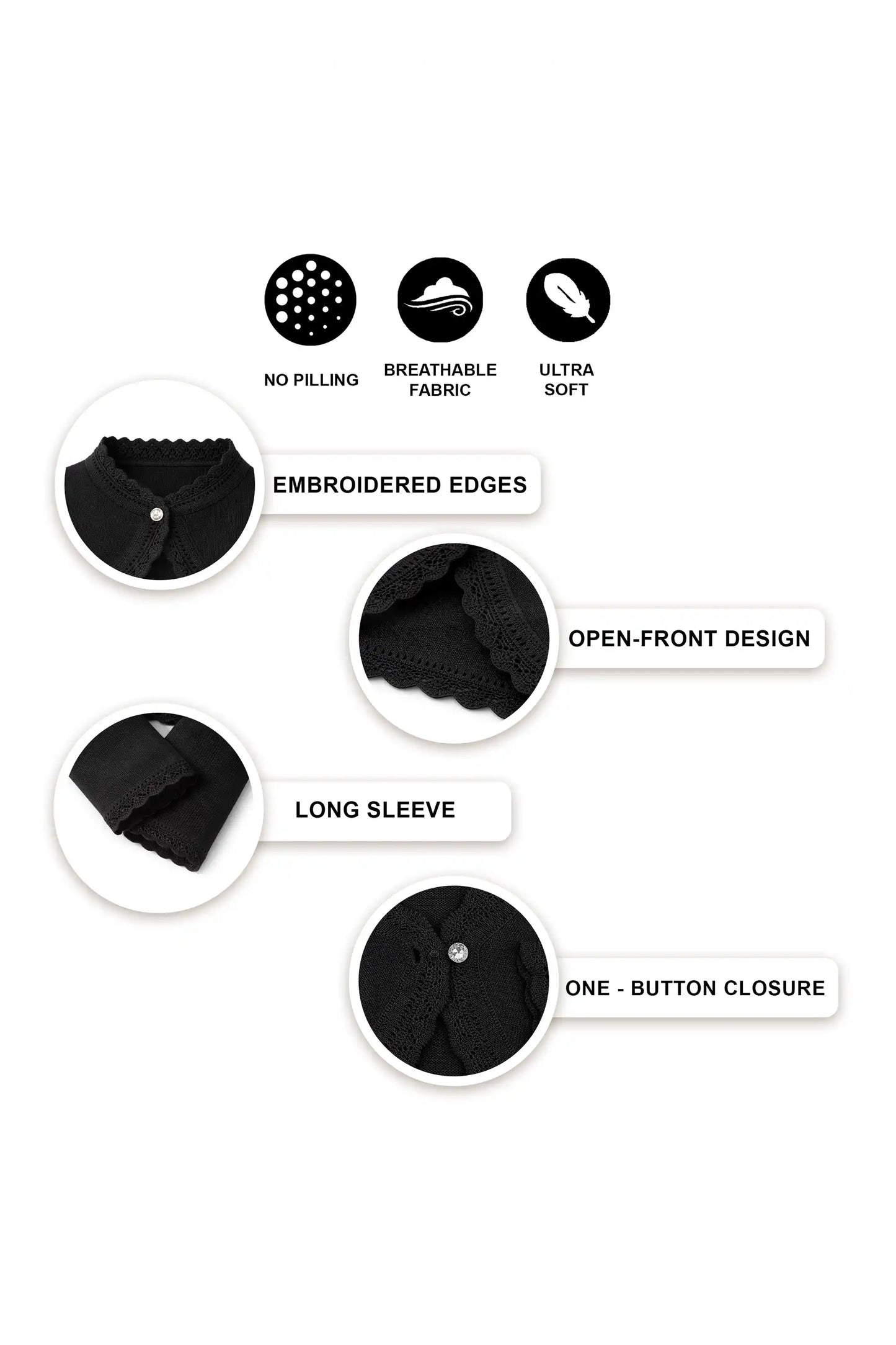 Baby Knit Button Detailed Bolero Cardigan