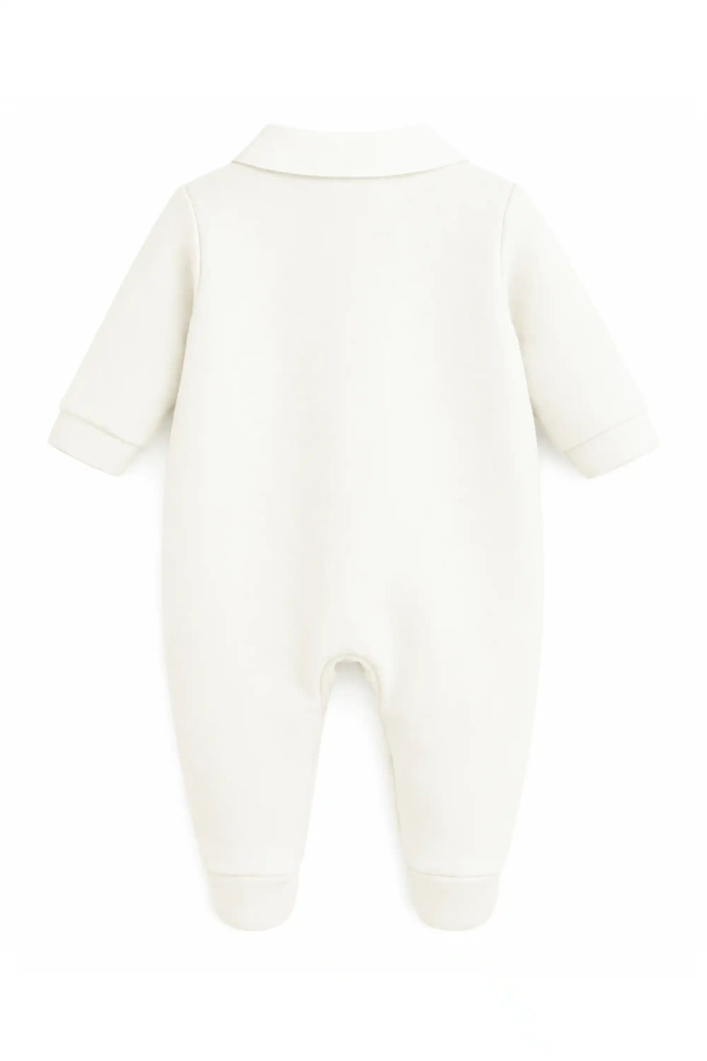 Baby Boy Tuxedo Romper Suit | Bow Tie & Necktie | 100% Cotton Footed Coverall