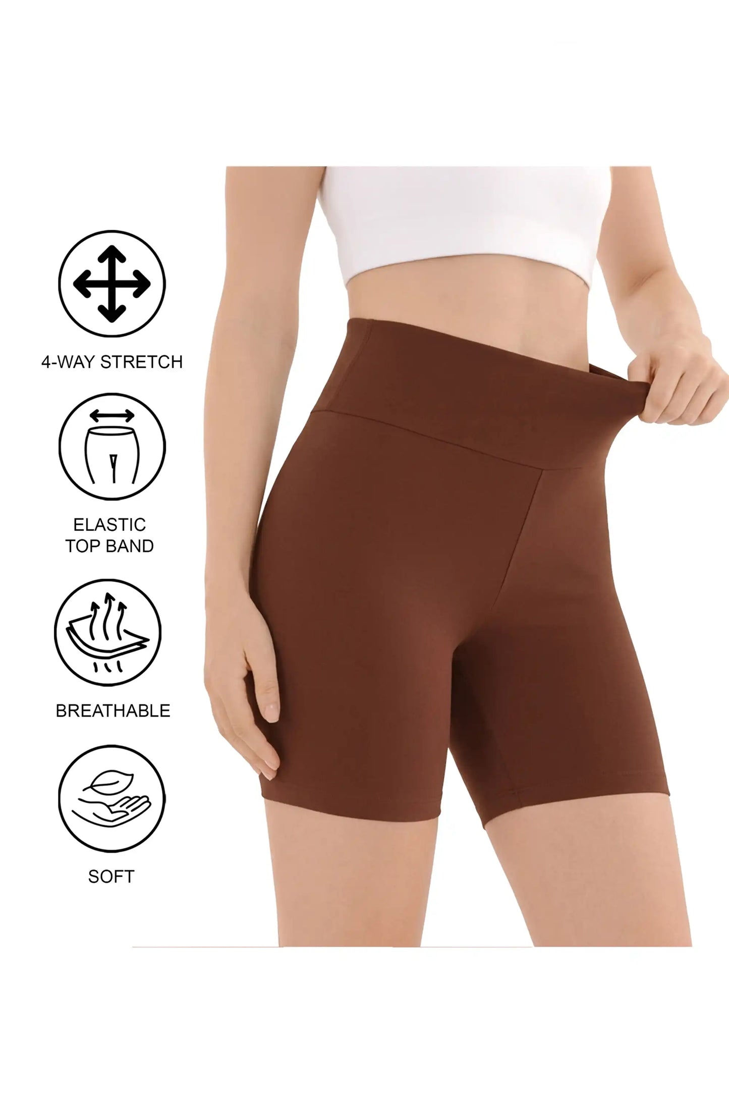 Girls High Waist Biker Shorts — Premium Soft 4-Way Stretch Yoga & Dance Athletic Shorts