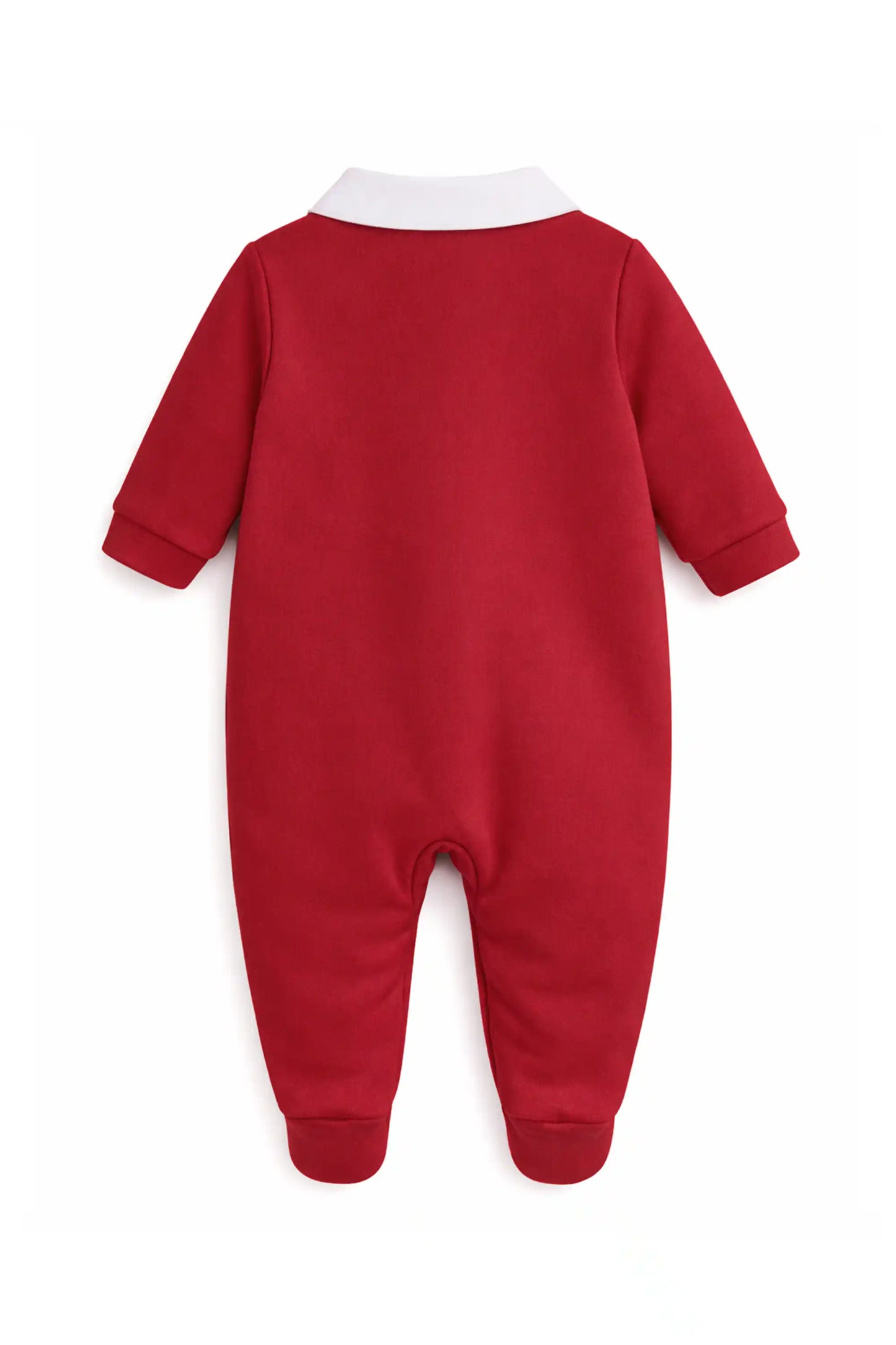 Baby Boy Tuxedo Romper Suit | Bow Tie & Necktie | 100% Cotton Footed Coverall