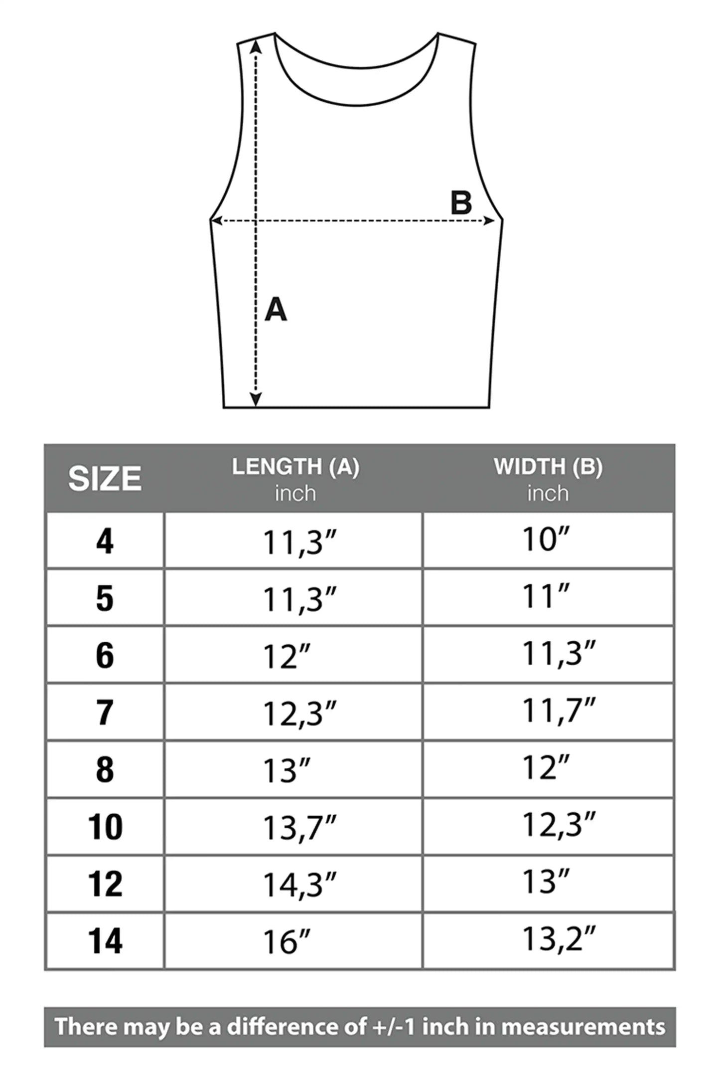 Girls' Double Lined Sleeveless Basic Crop Tank Top