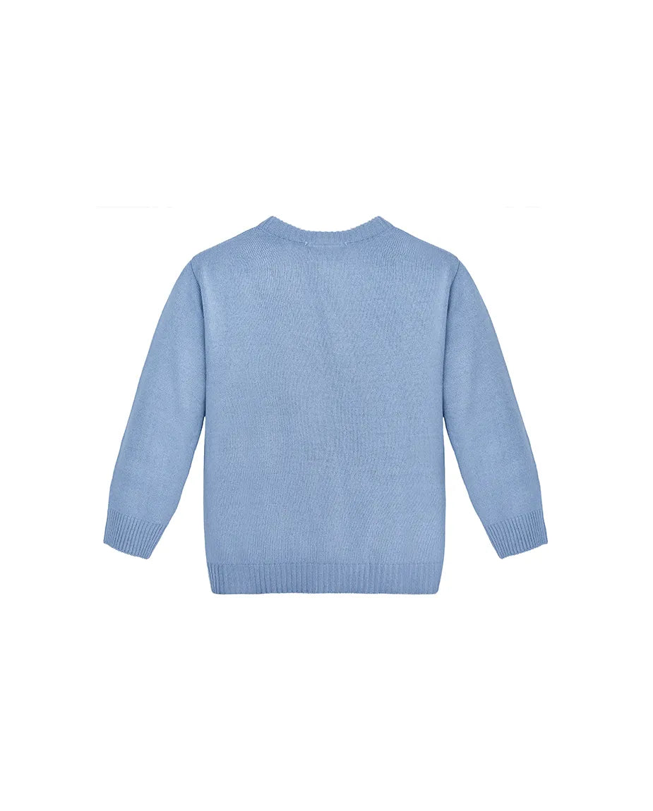V-Neck Cardigan Sweater for Boys - Featuring Button Closure, Toddler to Youth