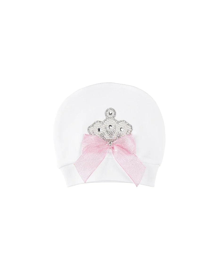 Jeweled Crown Layette Gift Set for Baby Girls: 3 Pieces