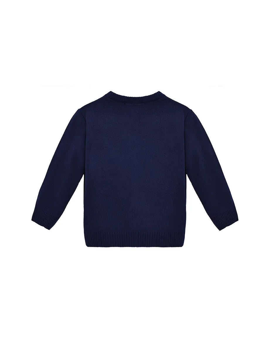 V-Neck Cardigan Sweater for Boys - Featuring Button Closure, Toddler to Youth